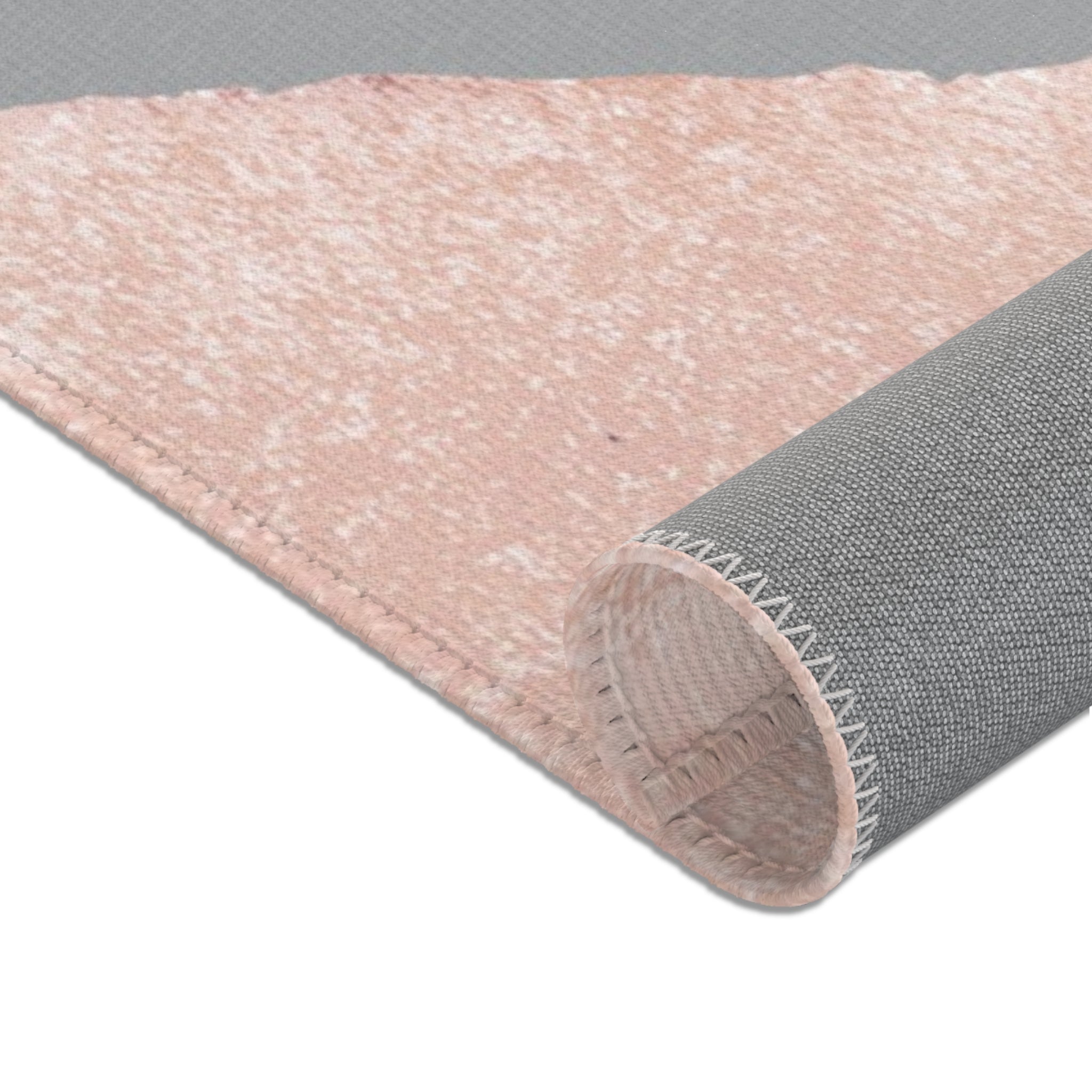 Abstract Area Rug | Watercolor Grey Blush Pink, Blue