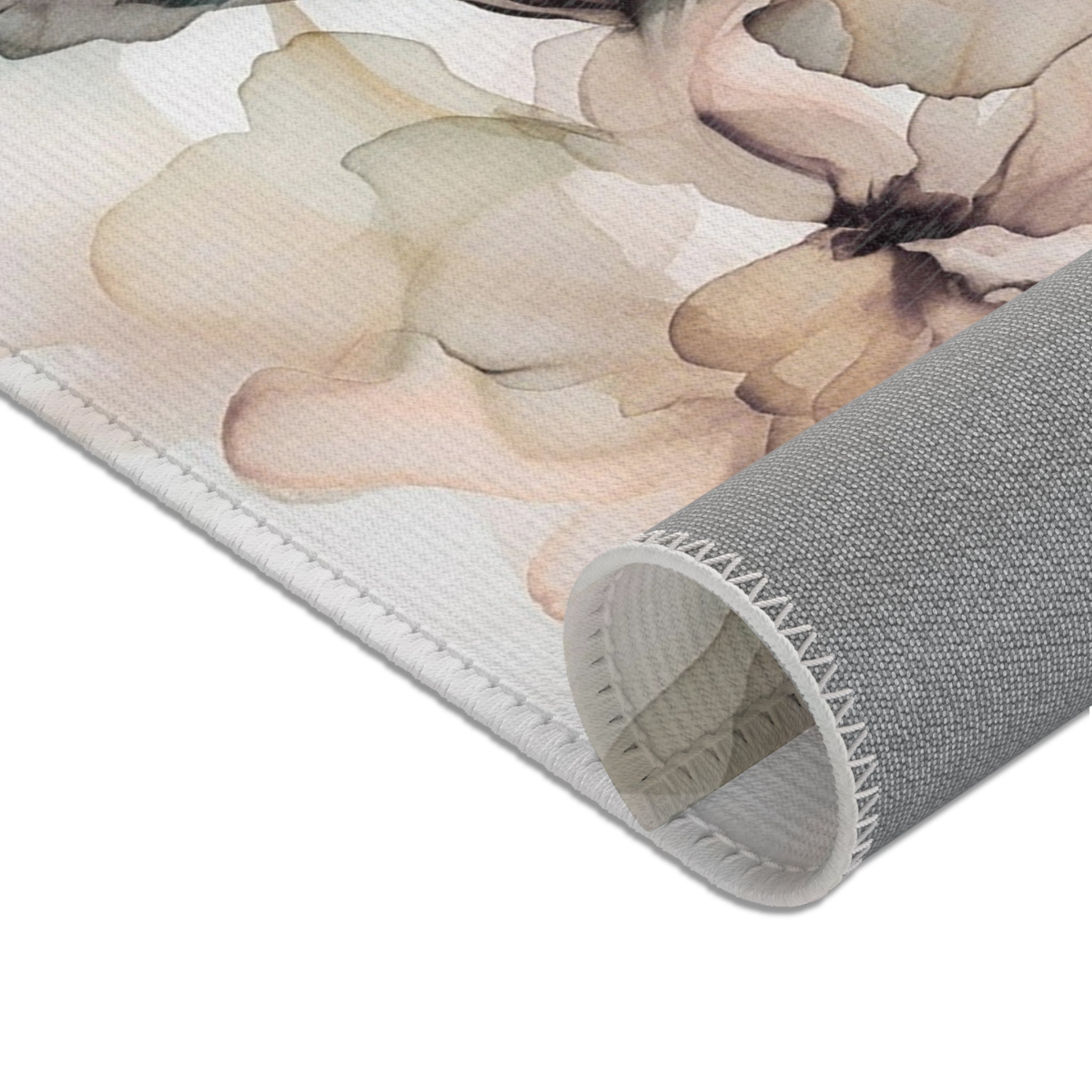 Abstract Large Area Rug | Modern Ombre Floral Watercolor Rug