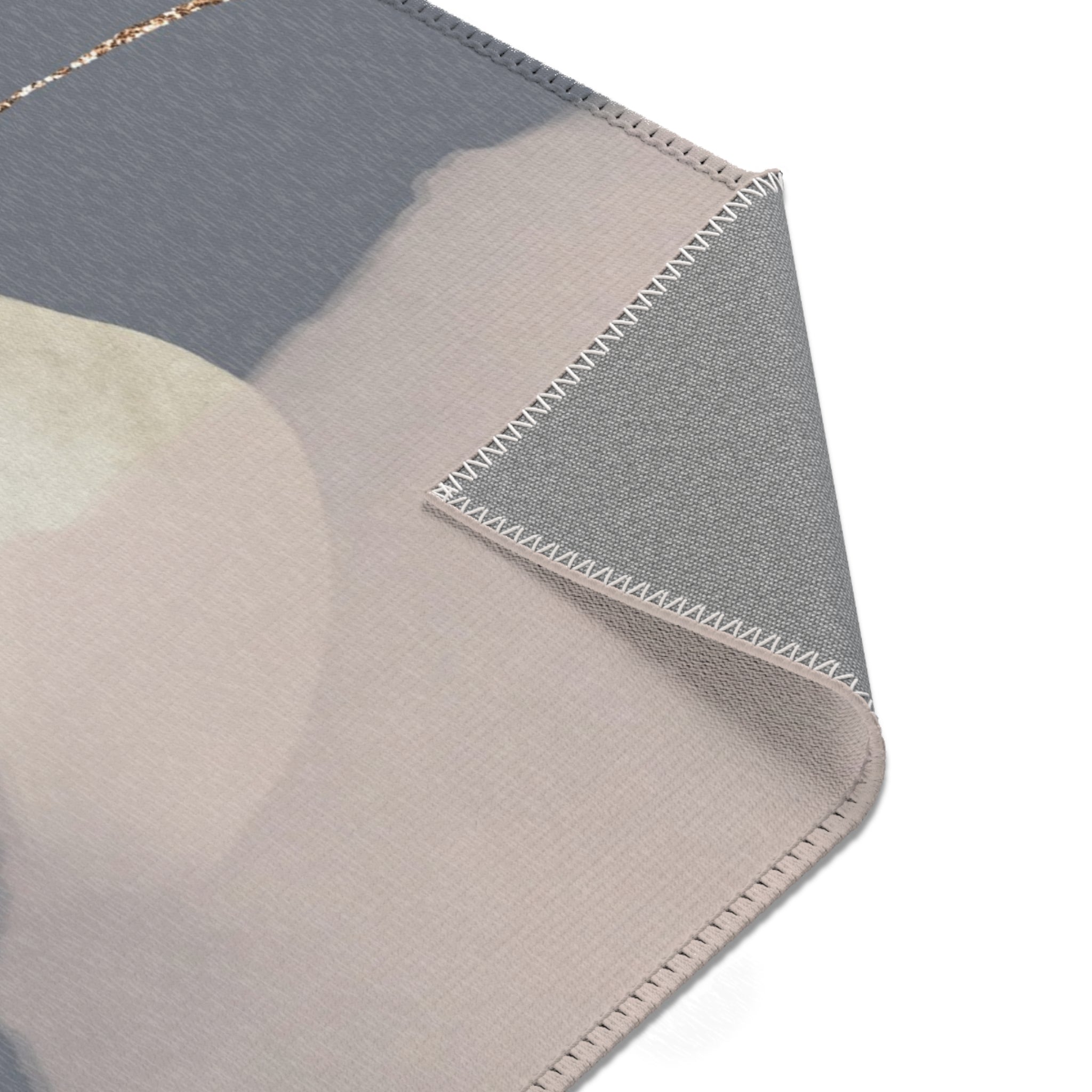 Abstract Area Rug | Earthy Grey Beige Watercolor Artsy Rug