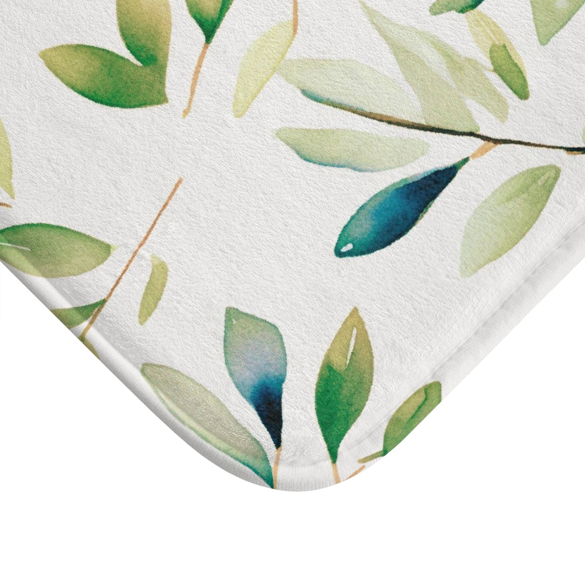 Floral Bath, Kitchen Mat | Floral, Sage Green, White Eucalyptus