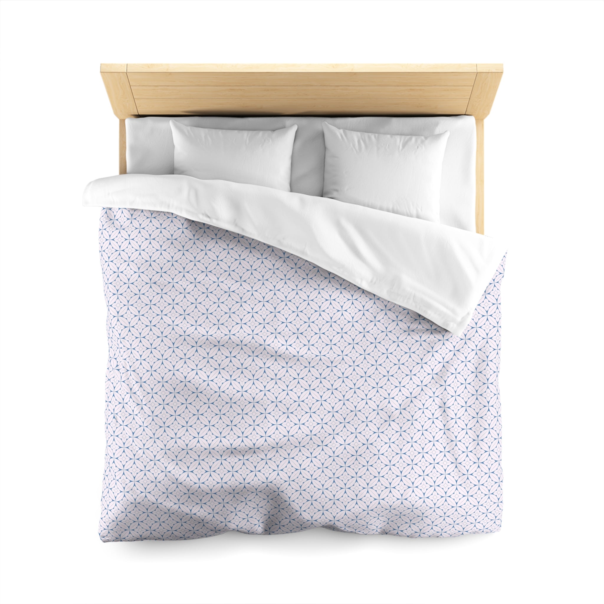 Art Deco Duvet Cover | Pale Blue Art Nouveau Pattern | Bedroom Decor