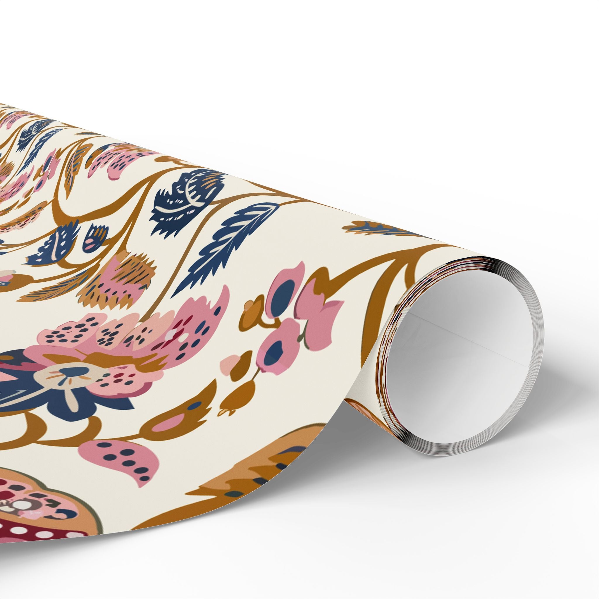 Gift Wrapping Paper | Colorful Indian Chintz Floral Wrap for the Holidays, Birthdays