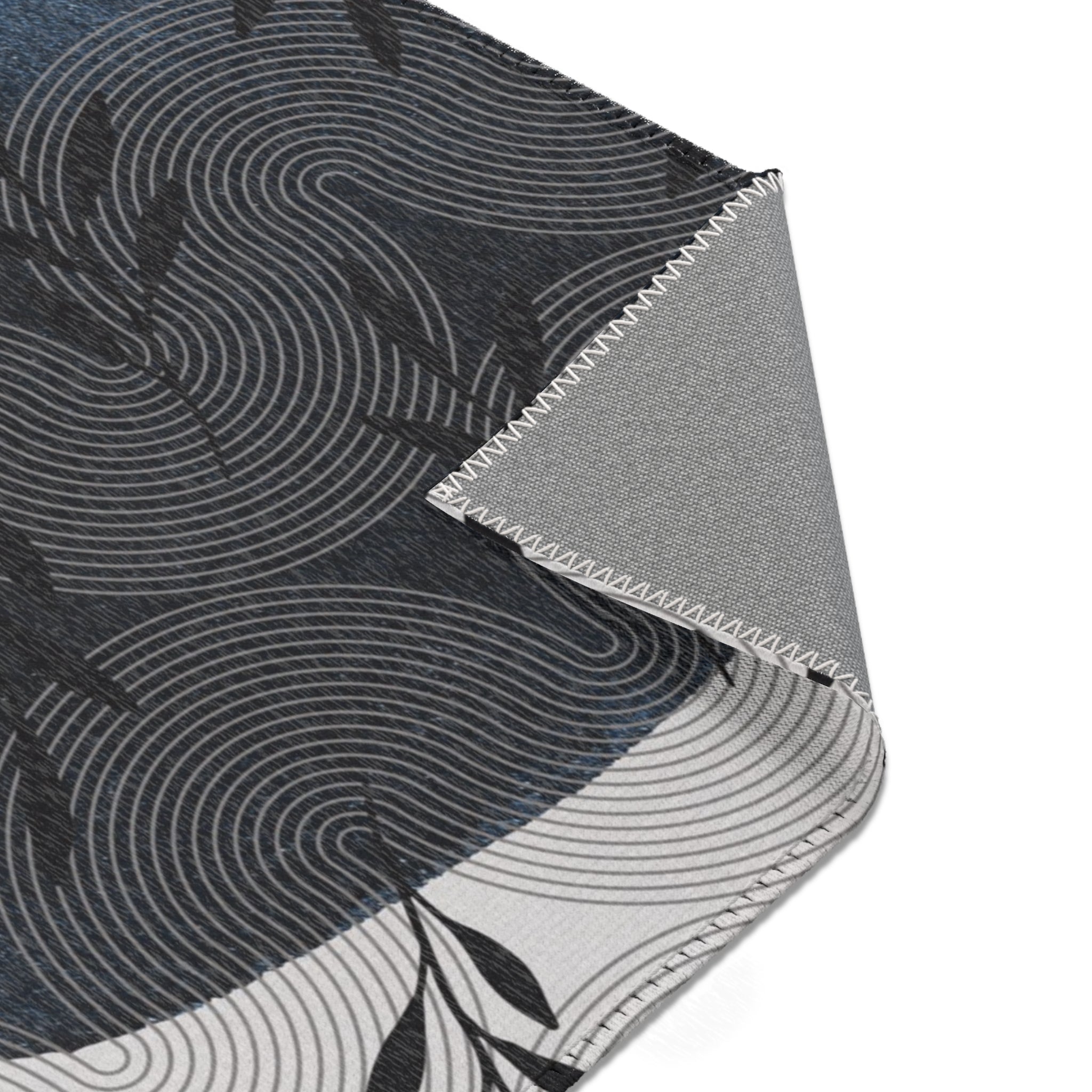 Abstract Area Rug | Floral Leaves Watercolor Artsy Rug