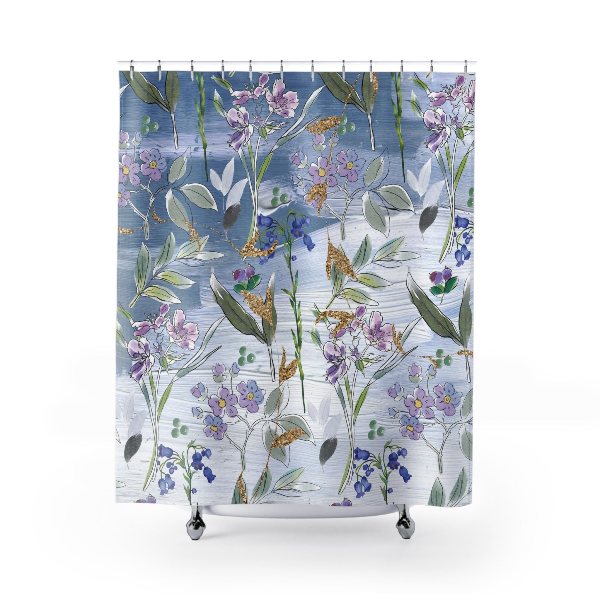 modern boho fabric shower curtain