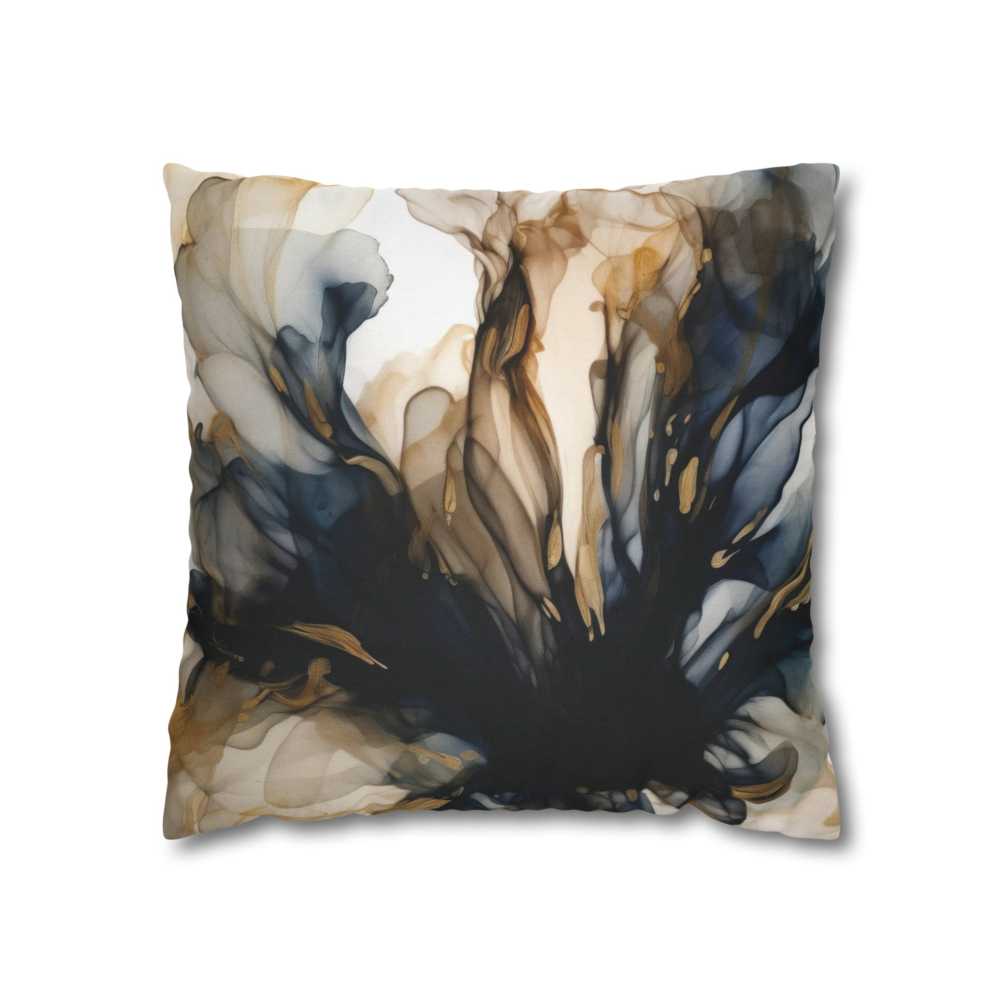 Abstract Pillow Cover | Navy Blue, Beige Ombre