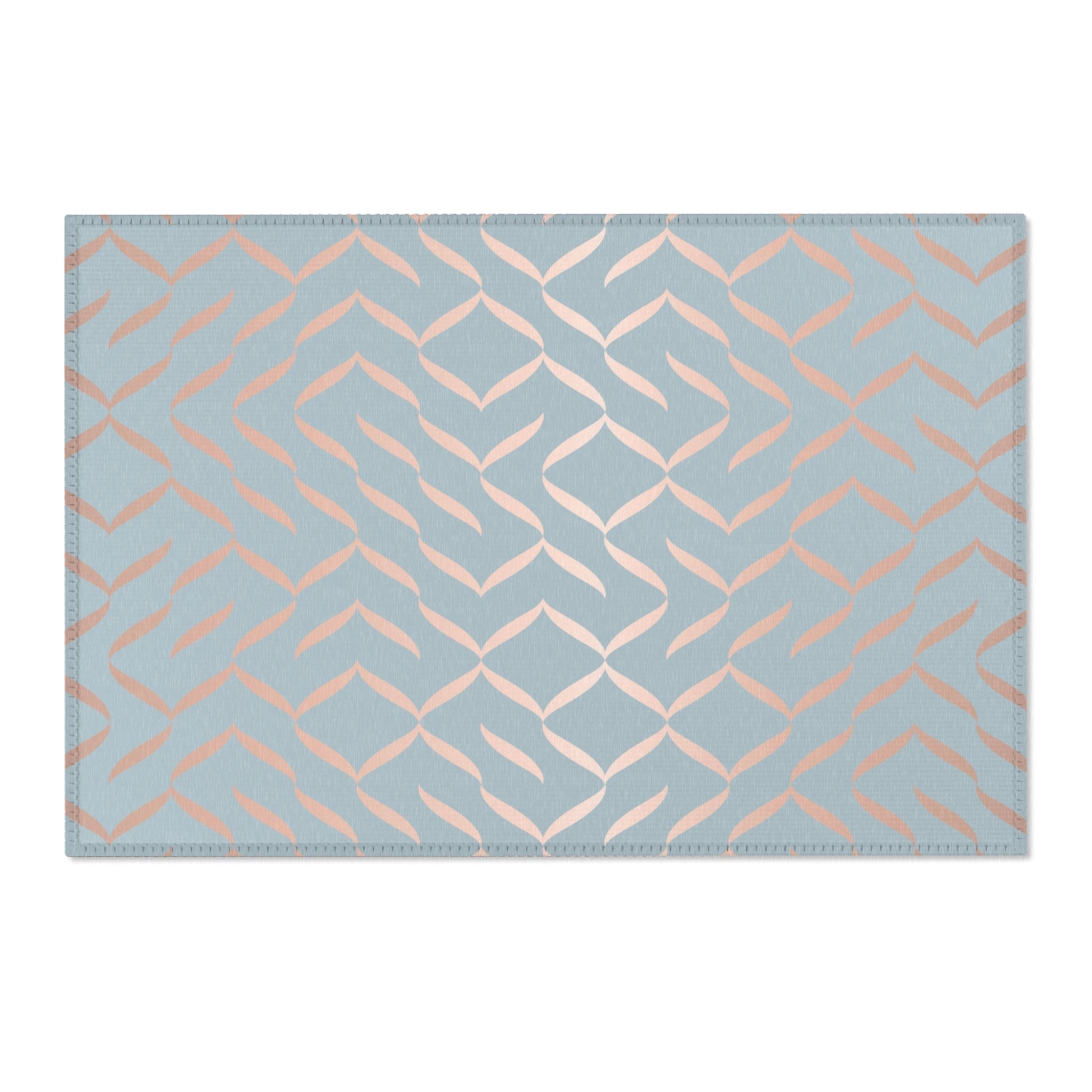 Abstract Large Area Rug | Ombre Blue Beige Watercolor Rug