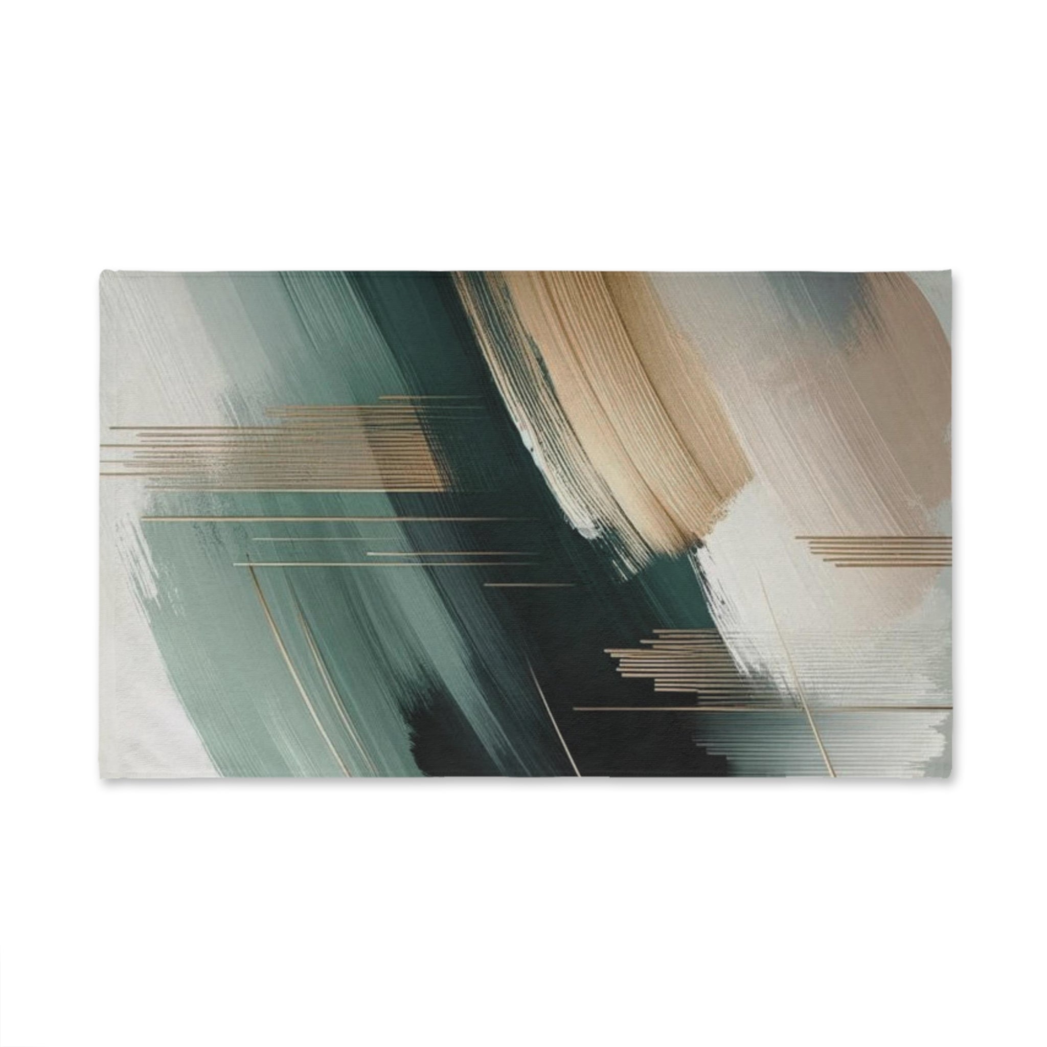 Abstract Kitchen, Bath Hand Towel | Sage Green, beige, Gray