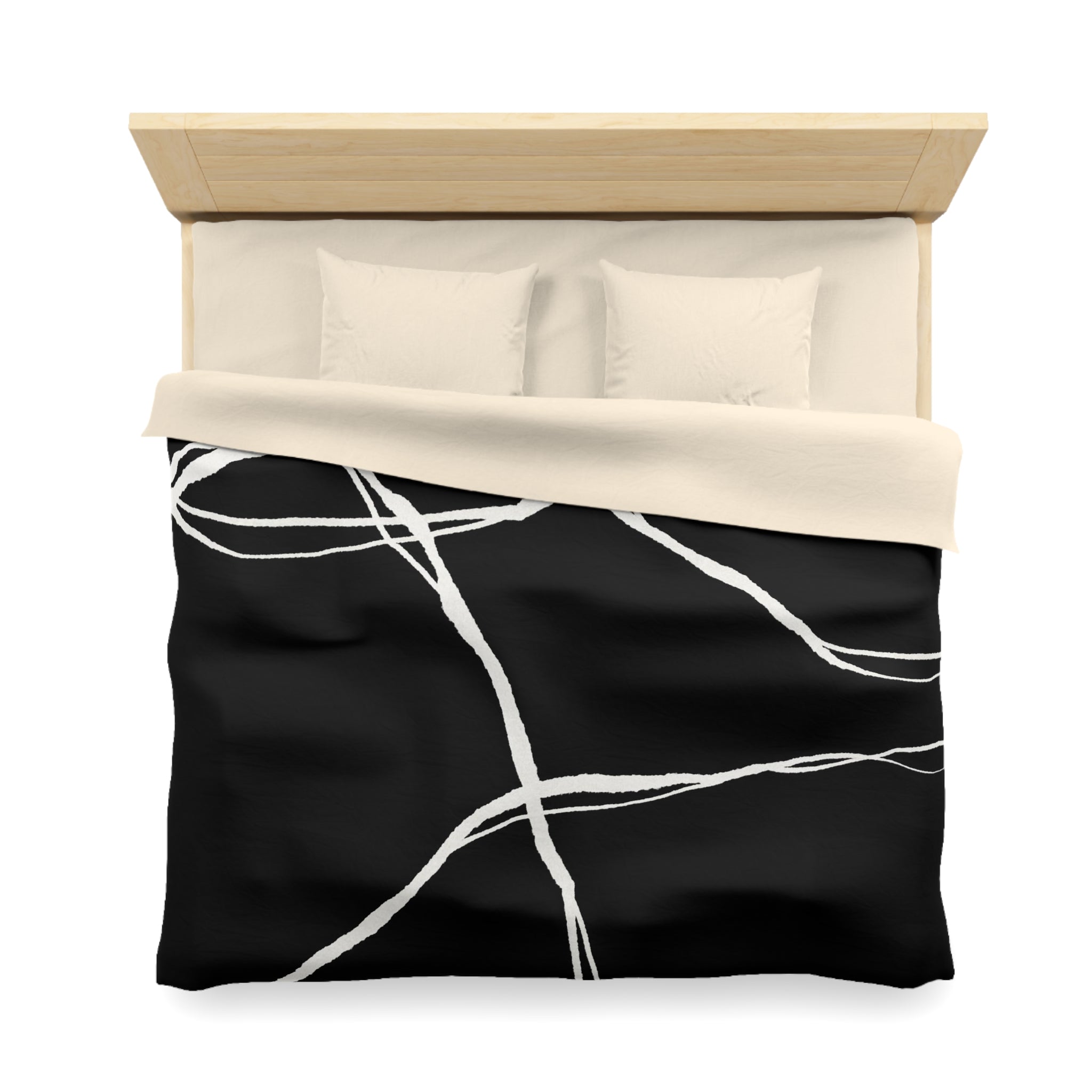 Abstract Duvet Cover | Black White Minimalist | Bedroom Decor