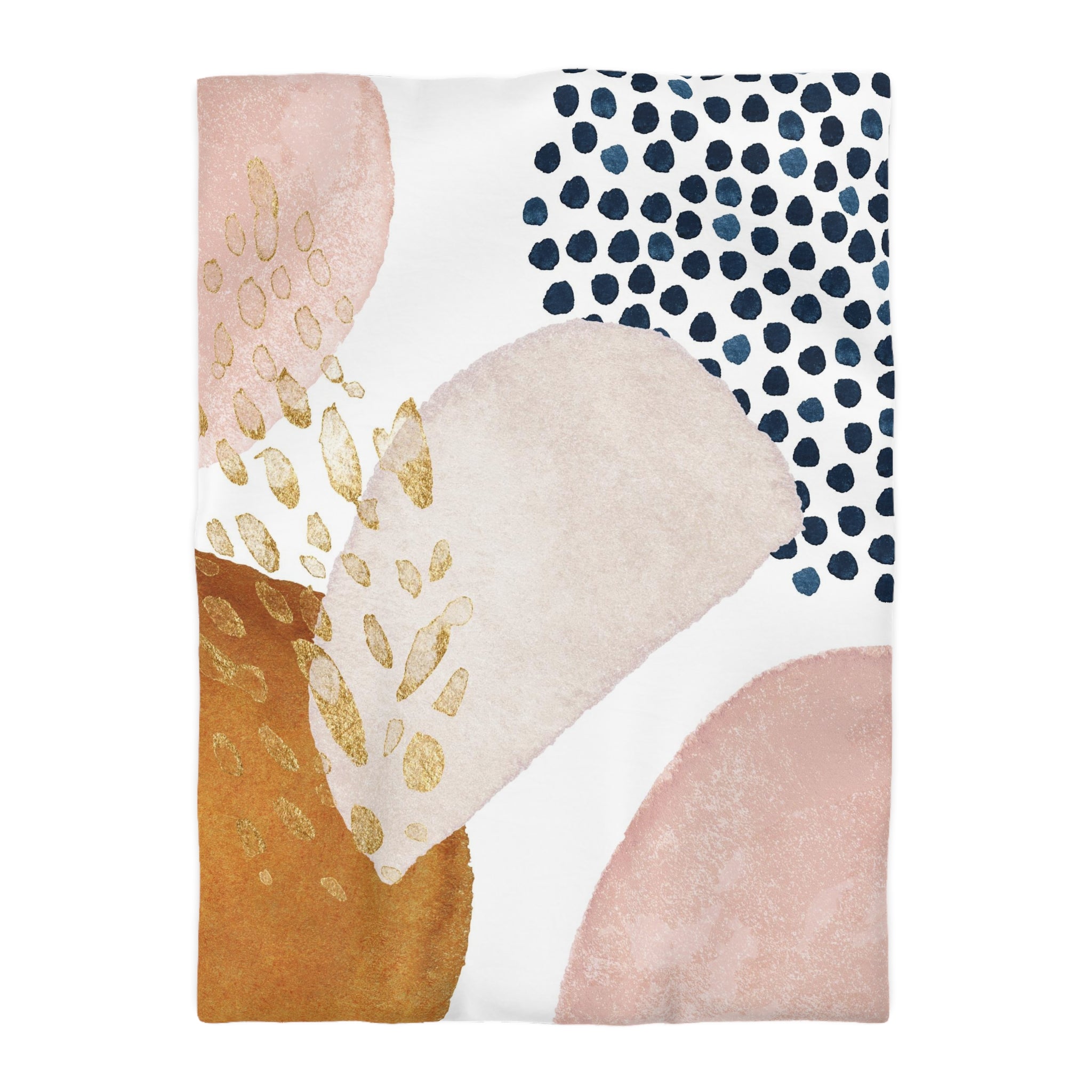 Abstract Duvet, Pillow Cover | Pink Navy Blue, White Bedroom Decor