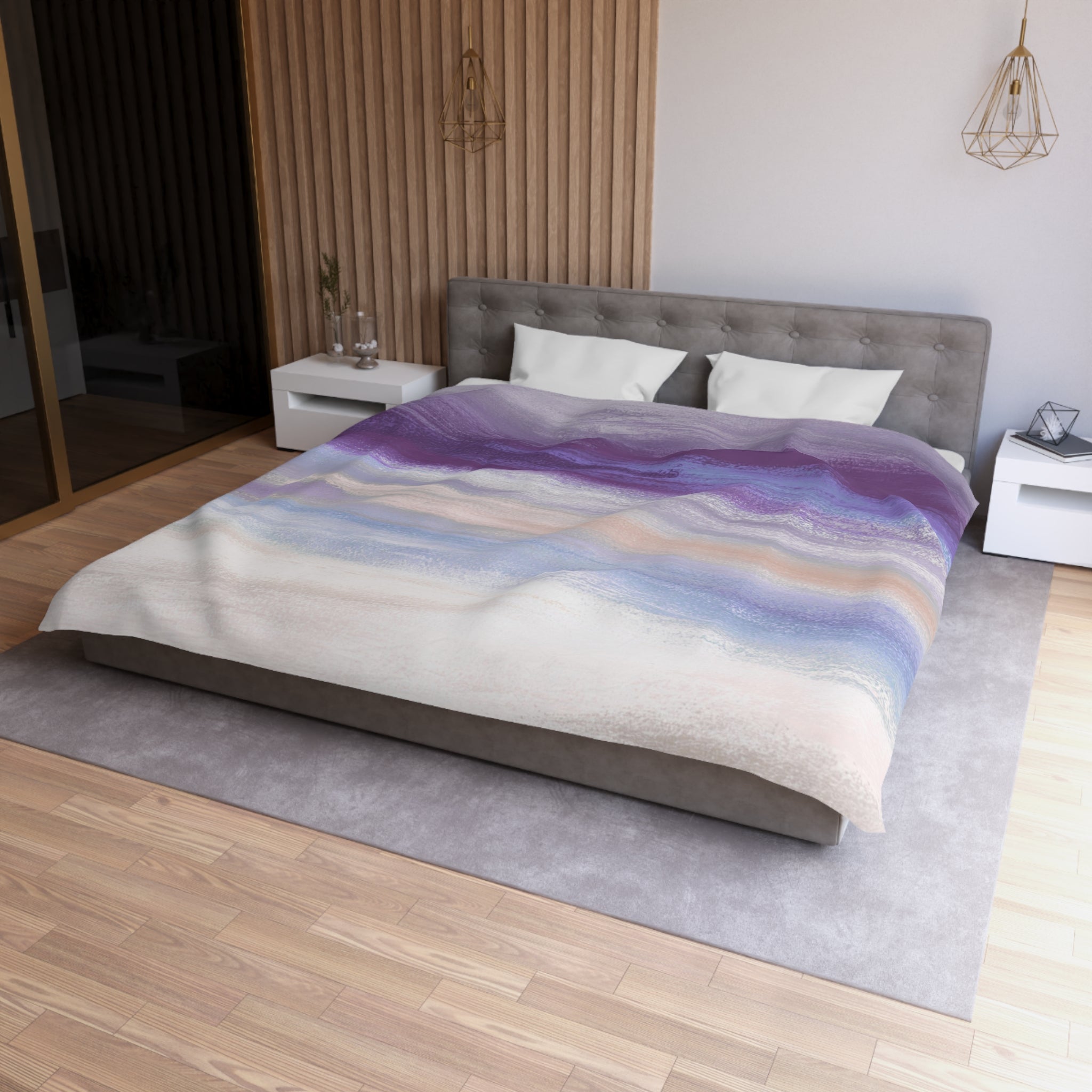 Ombre Duvet, Pillow Cover | Purple Blue Bedroom Decor