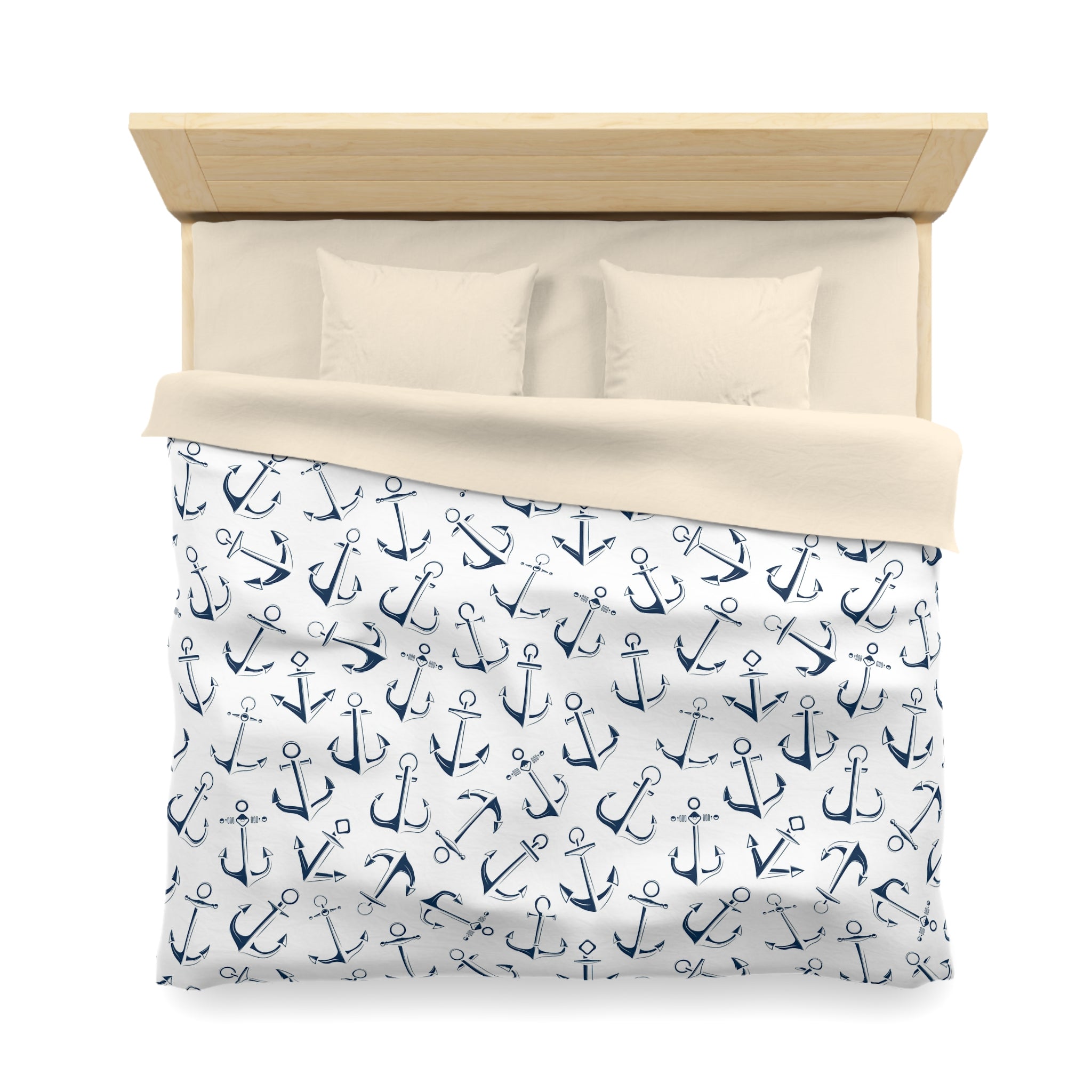 Anchor Duvet Cover | Navy Blue, White | Bedroom Decor
