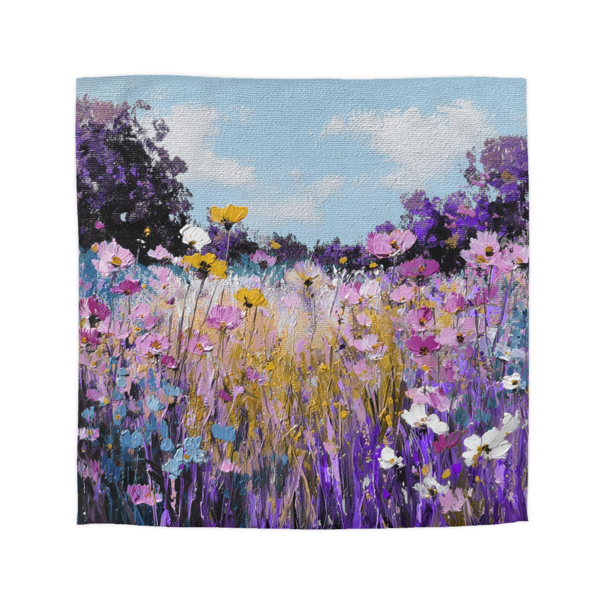 Floral Duvet, Pillow Cover | Purple Blue Bedroom Decor