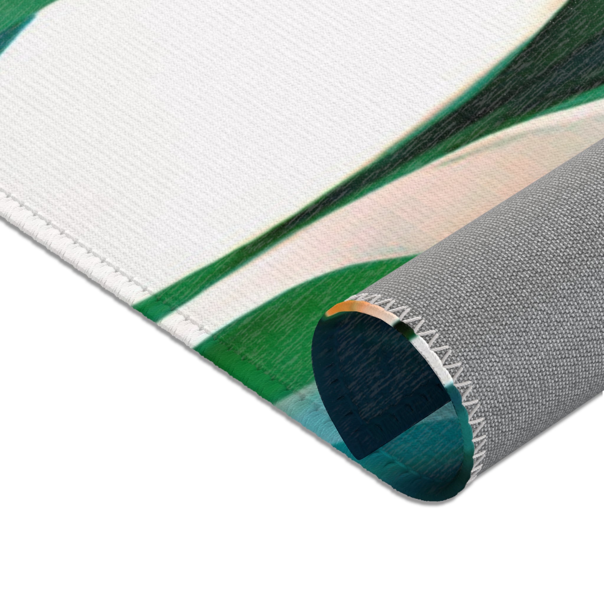 Abstract Large Area Rug | Modern Rug, Teal Navy Blue, White Orange