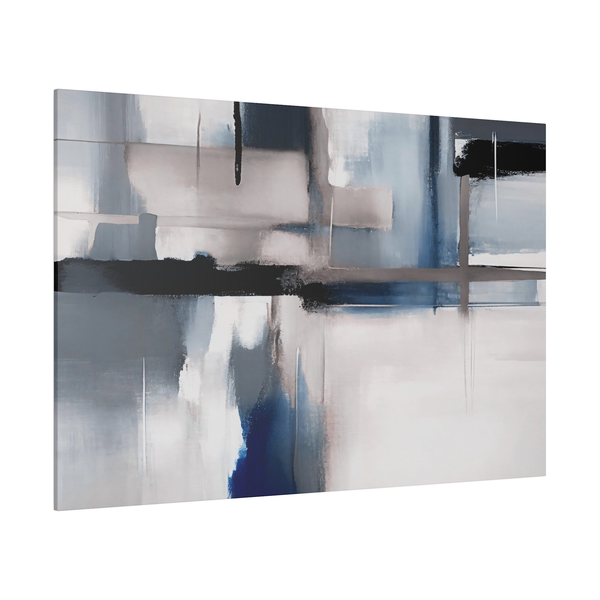 Canvas Wall Art | Earthy Beige Blue Black Wall Artwork
