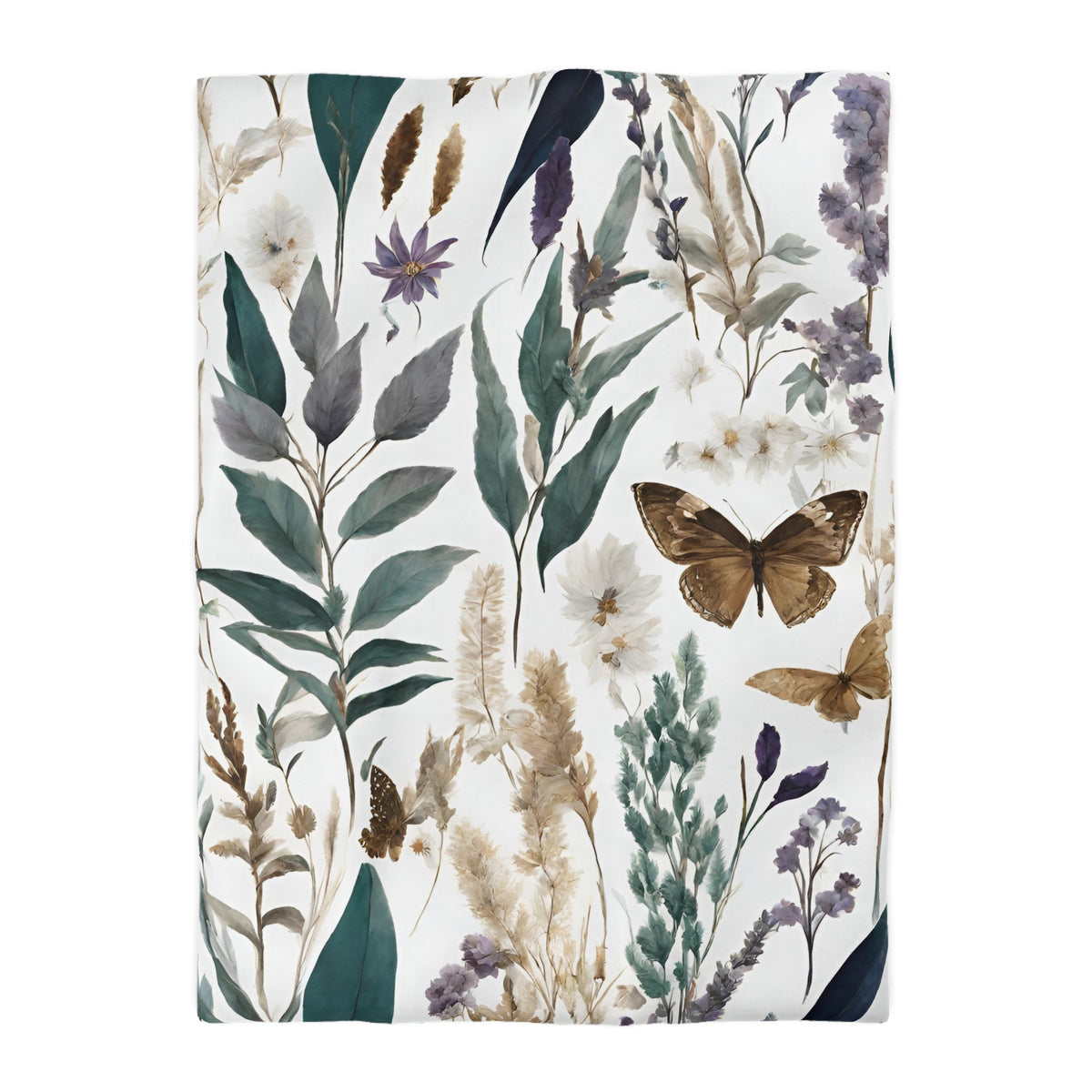 a collage of various botanical elements, including leaves, flowers, and butterflies, arranged in a visually appealing manner.