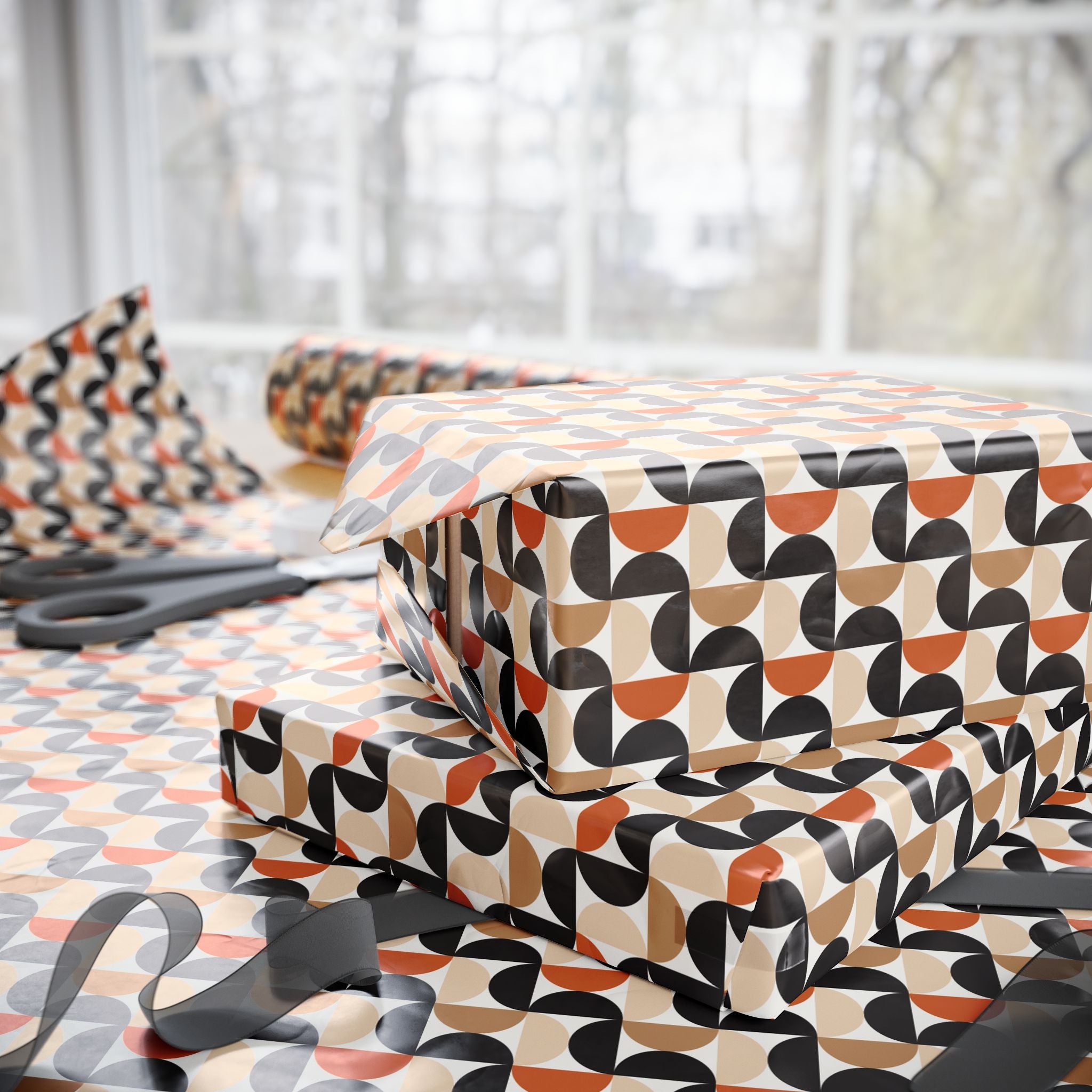 Art Deco Gift Wrapping Paper | Retro Geometric Wrap for the Holidays, Birthdays