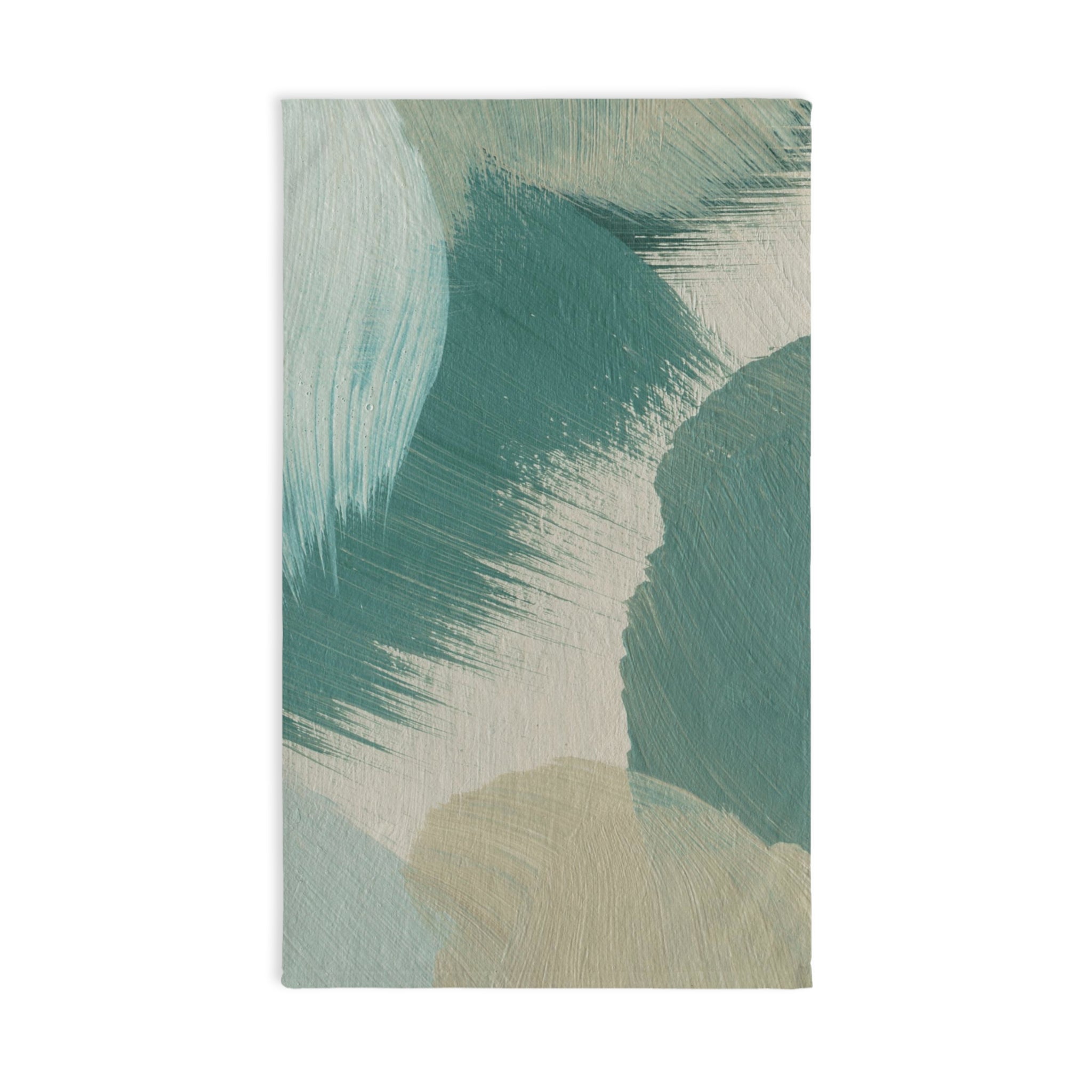 Abstract Kitchen, Bath Hand Towel | Sage Green, Beige