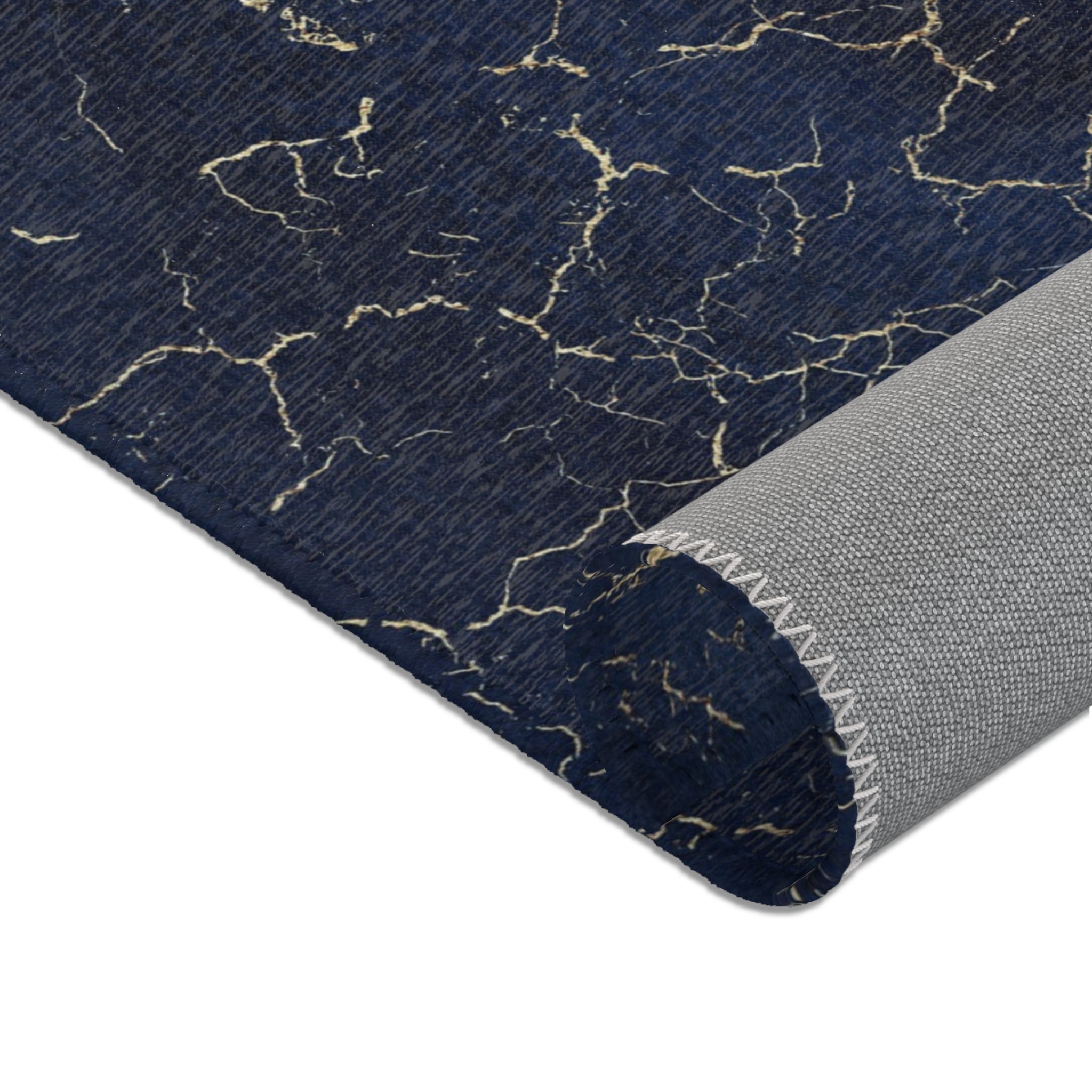 Abstract Large Area Rug | Modern Rug, Navy Blue Beige