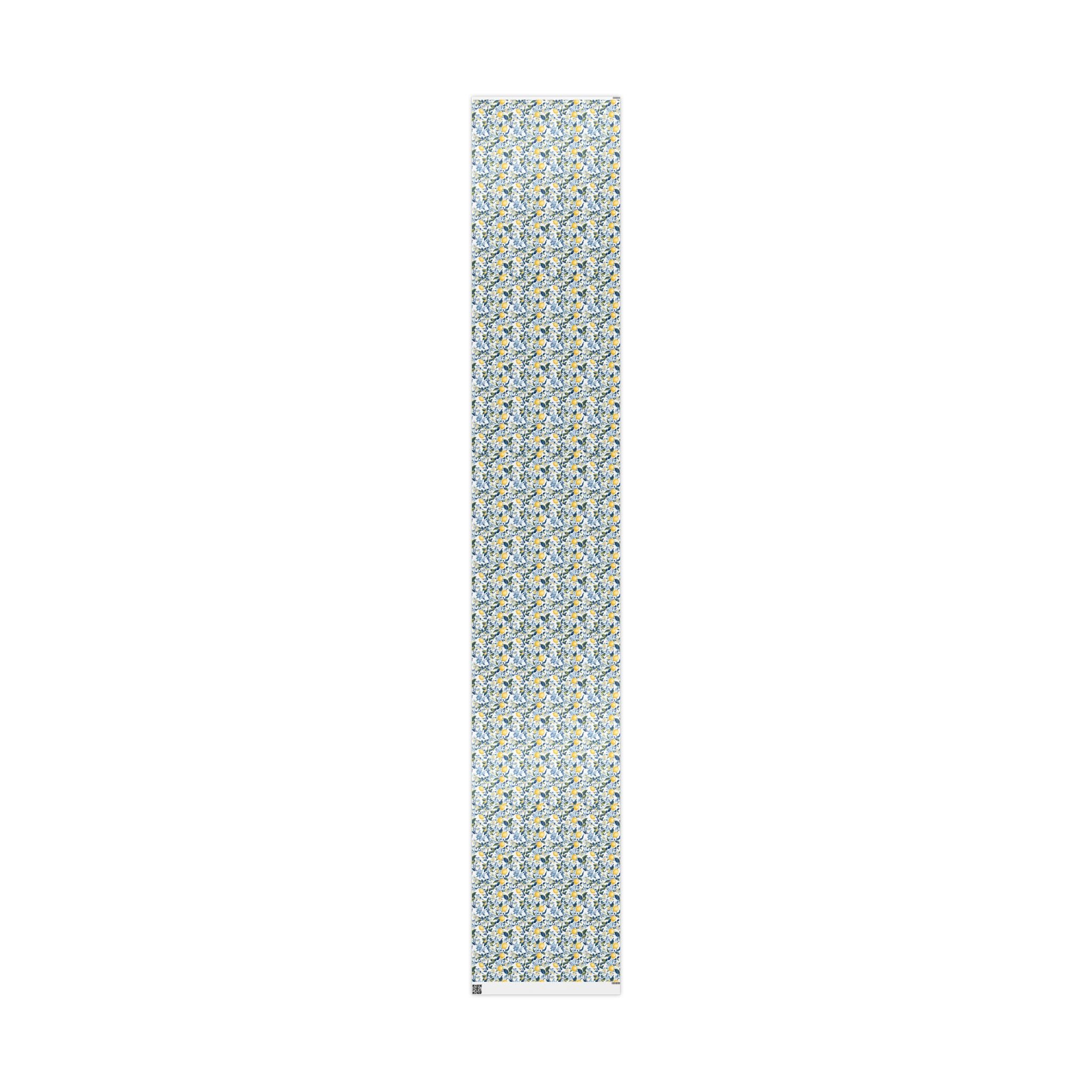 Lemon Wrapping Paper | Mediterranean Floral Gift Wrap for the Holidays, Birthdays