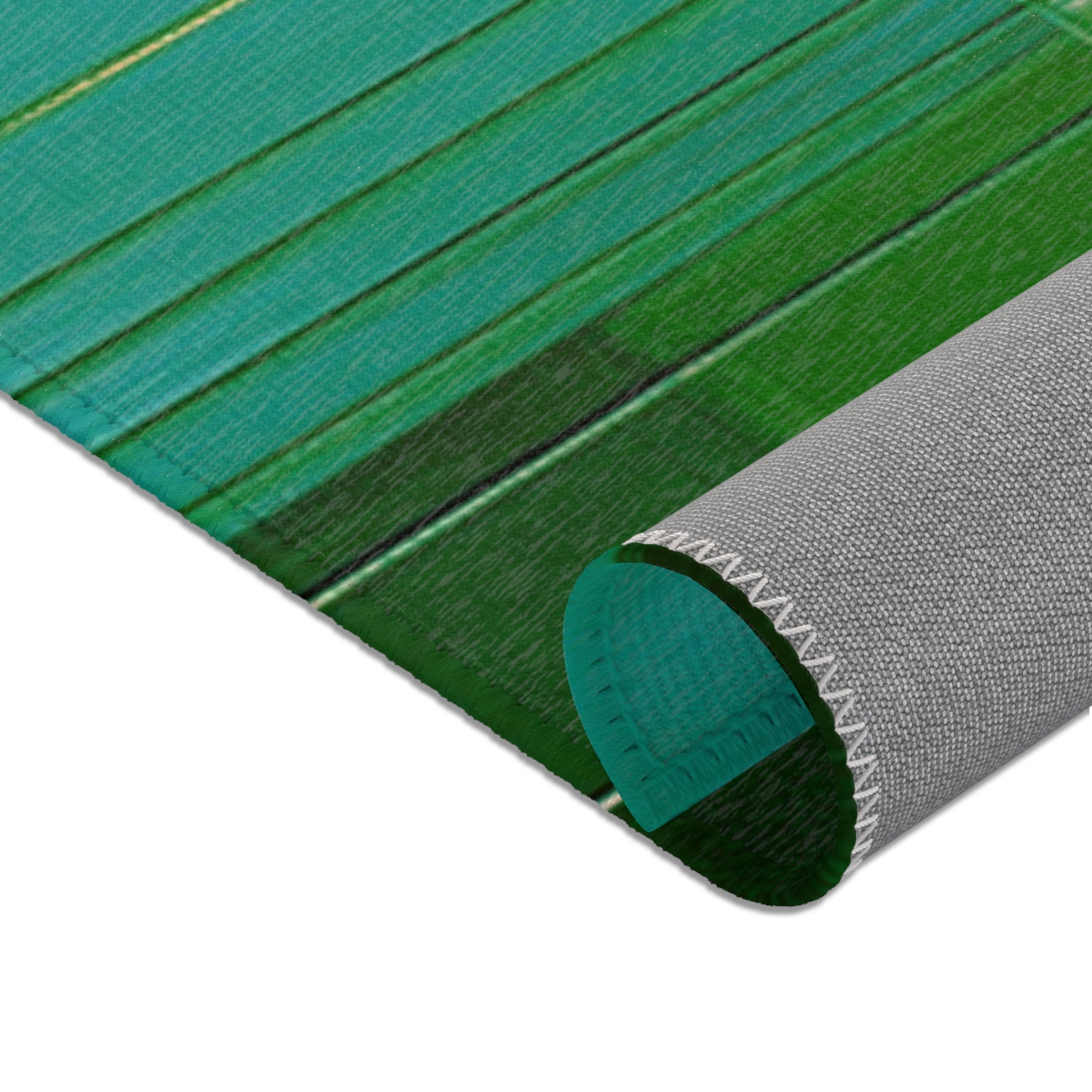 Abstract Large Area Rug | Teal Emerald Green White, Geometric