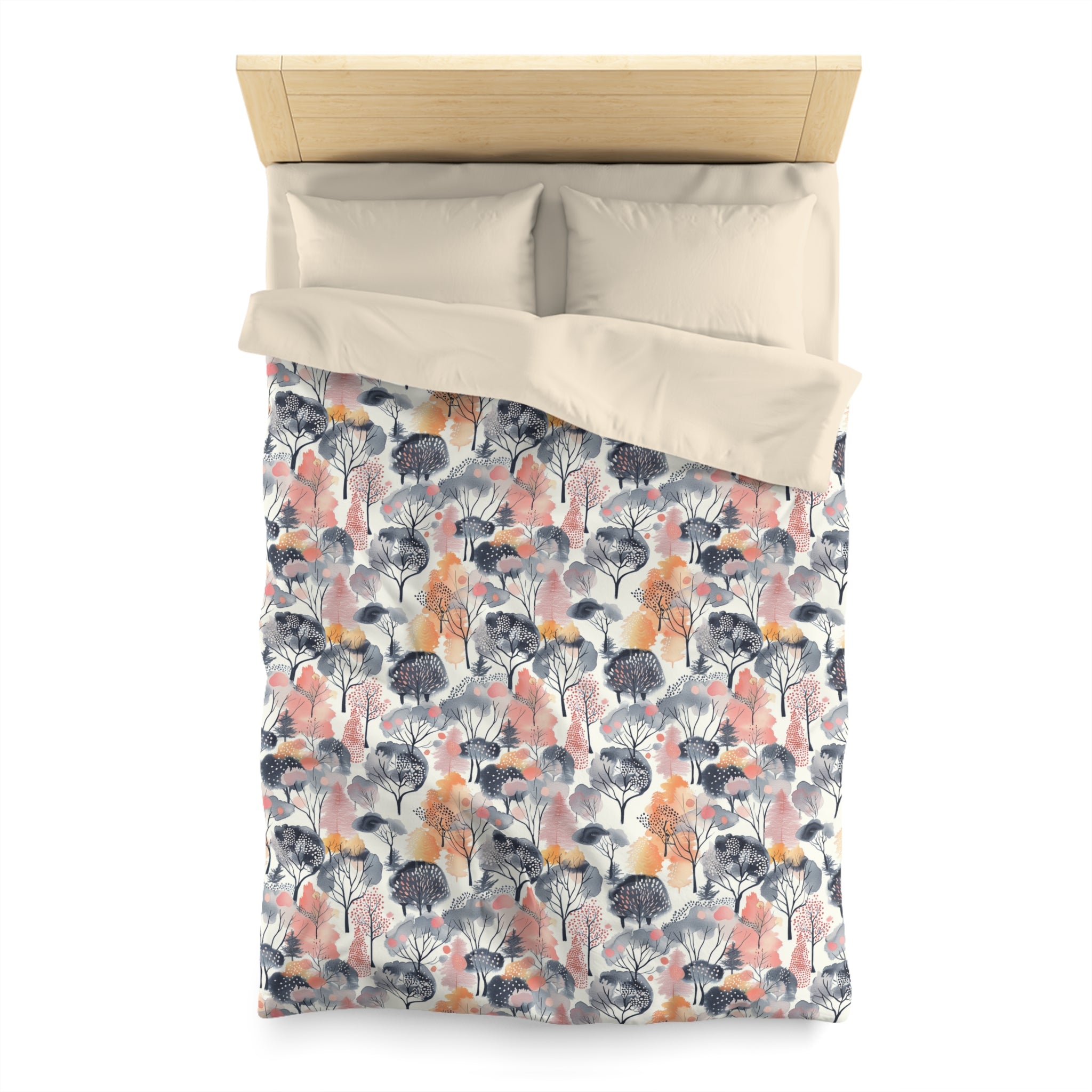 Floral Duvet Cover | Abstract Nature, Trees | Bedroom Decor
