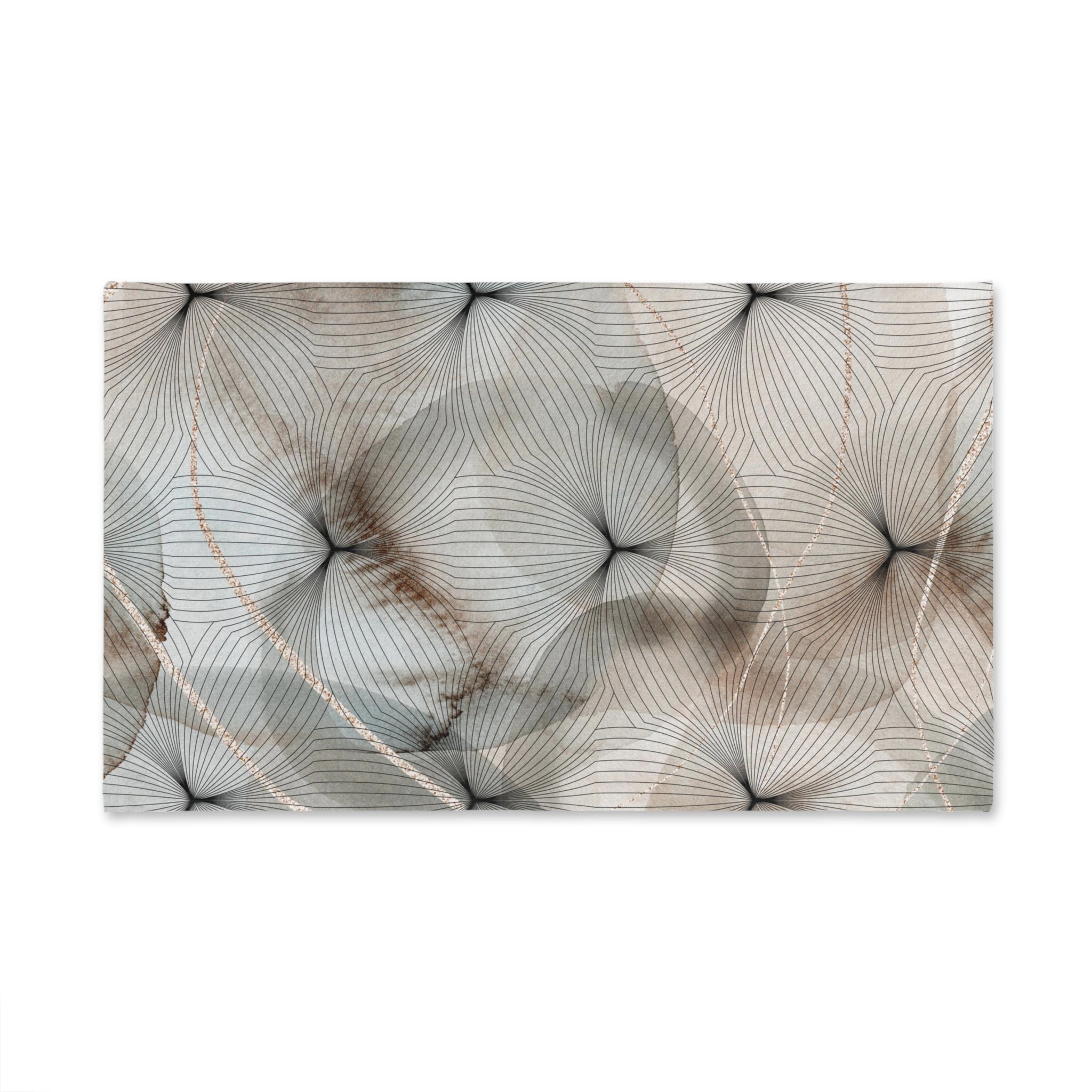Abstract Kitchen, Bath Hand Towel | Pastel Beige Black Watercolor