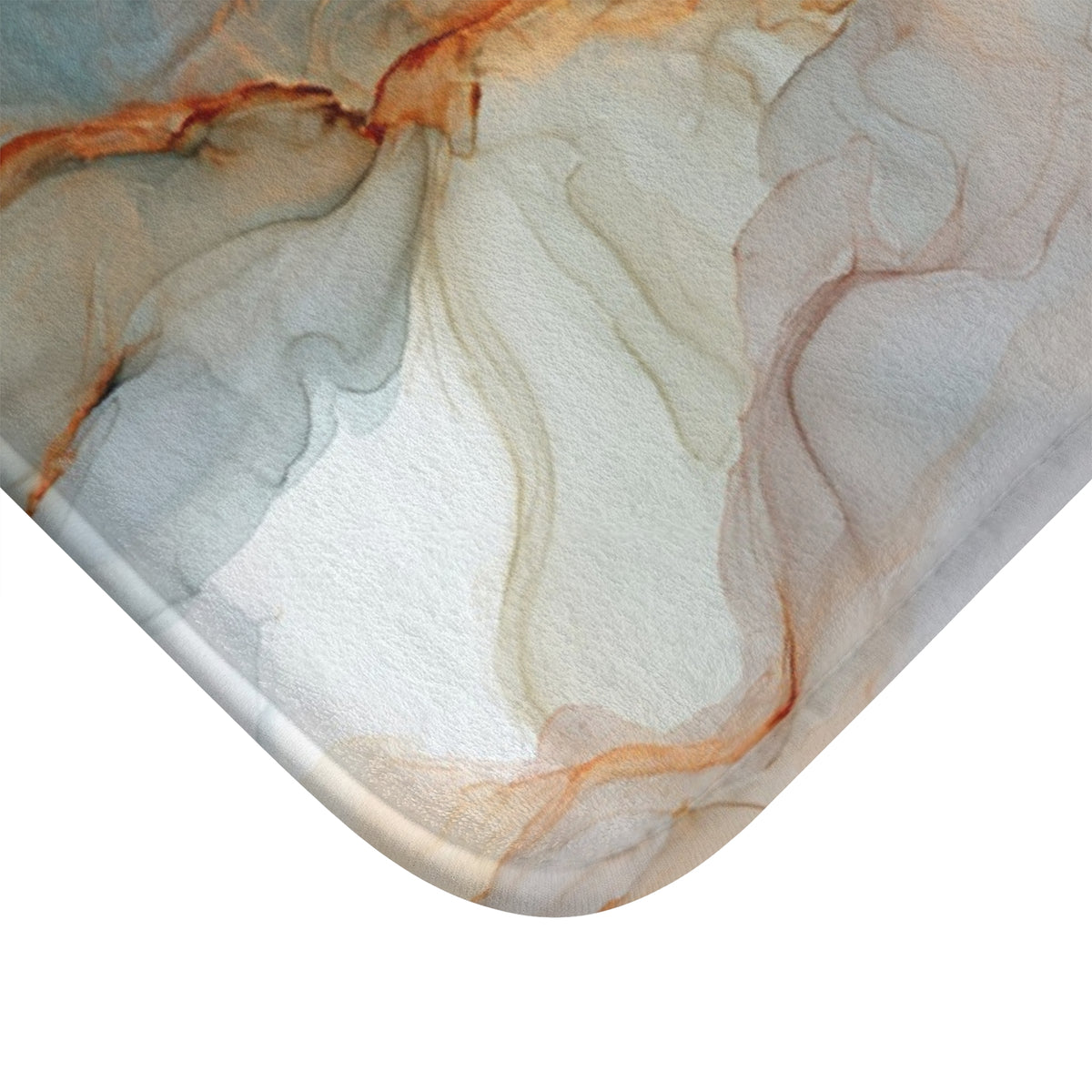 abstract marble-like patterns in shades of orange, beige, and gray.