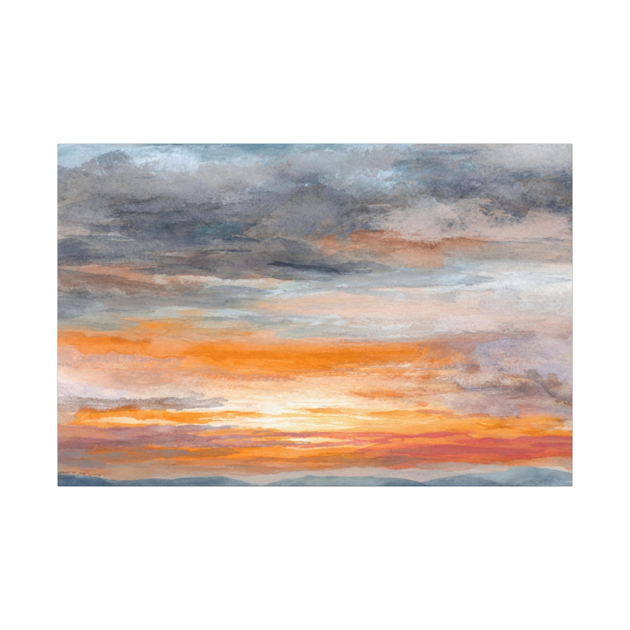 a beautiful sunset over a body of water, with vibrant orange and pink hues in the sky.