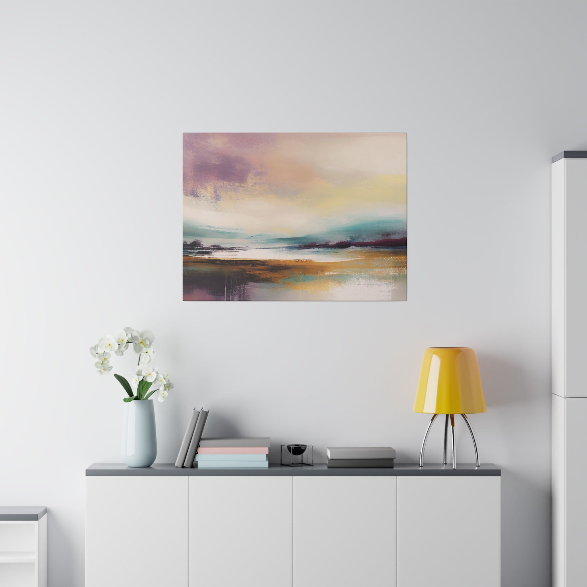 Canvas Wall Art | Earthy Beige Lavender Purple Wall Artwork