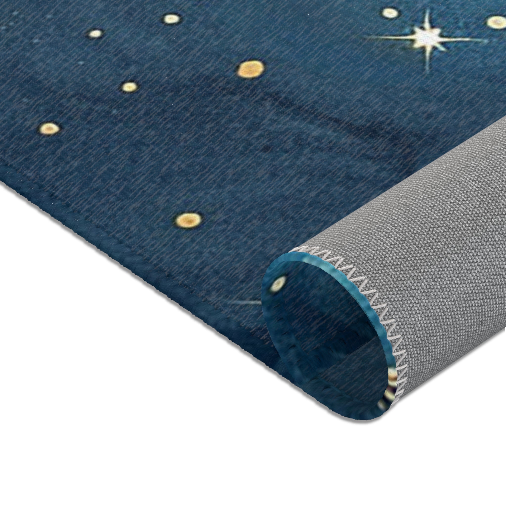 Abstract Area Rug | Celestial Sky Blue Whimsical Watercolor