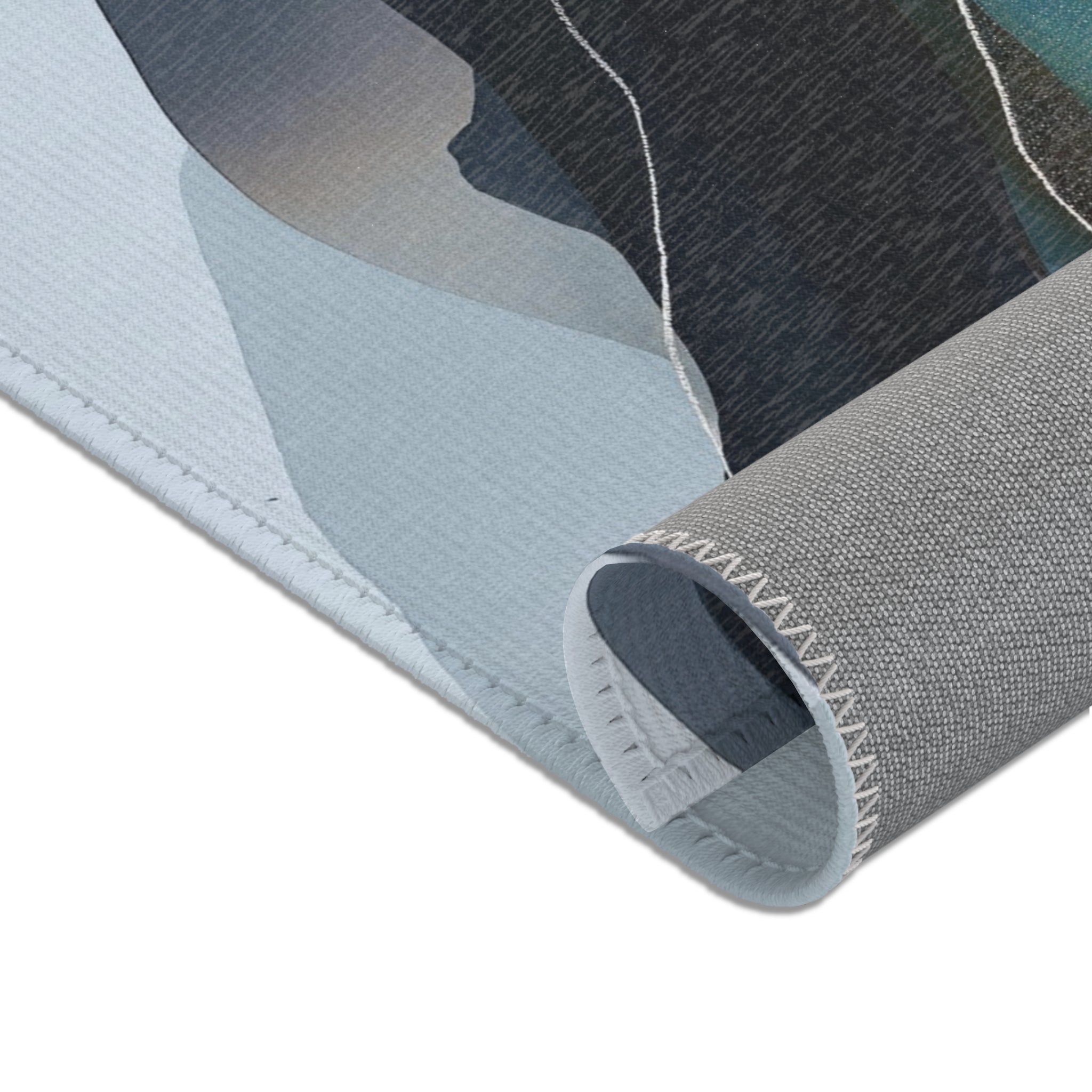 Abstract Area Rug | Blue Green