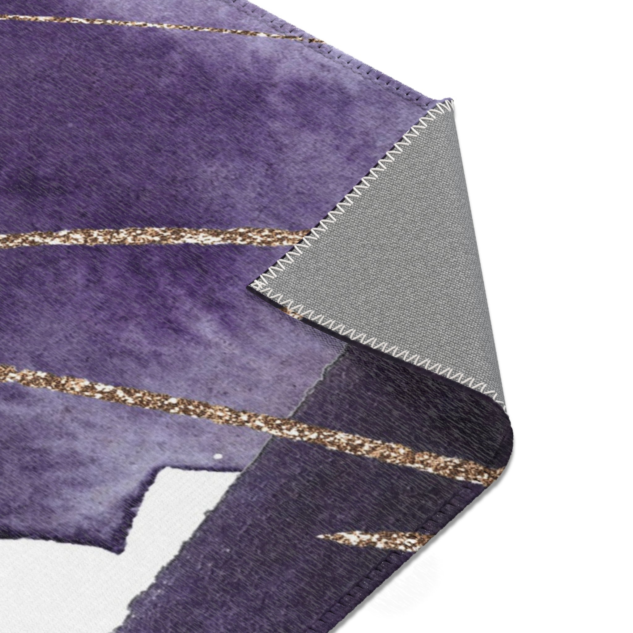 Abstract Area Rug | Watercolor Lavender Purple White