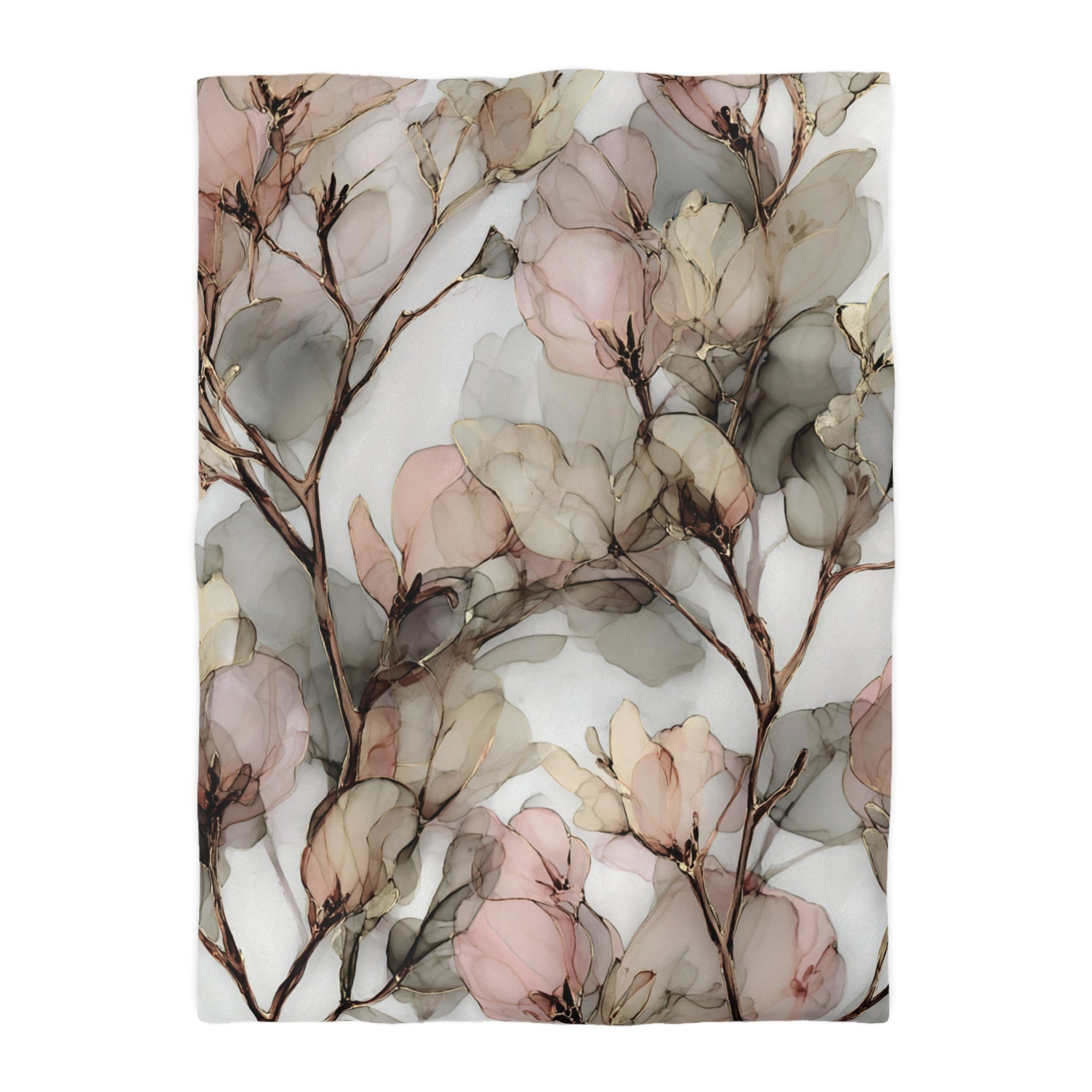Floral Duvet, Pillow Cover | Pink Beige Bedroom Decor