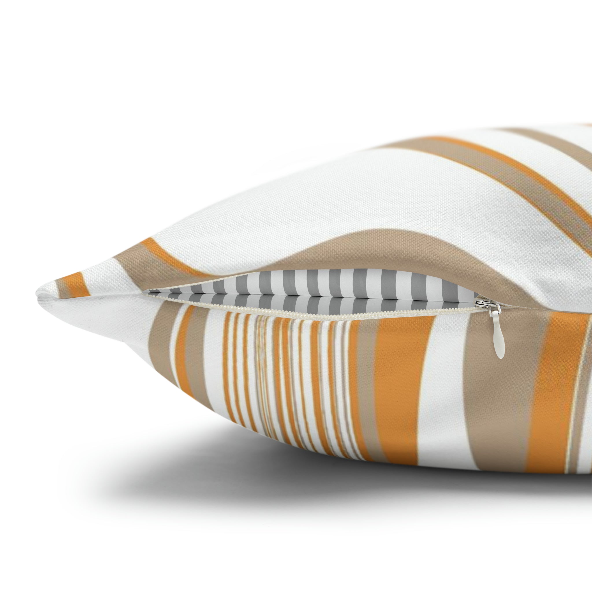 Abstract Pillow Cover | Orange Beige White