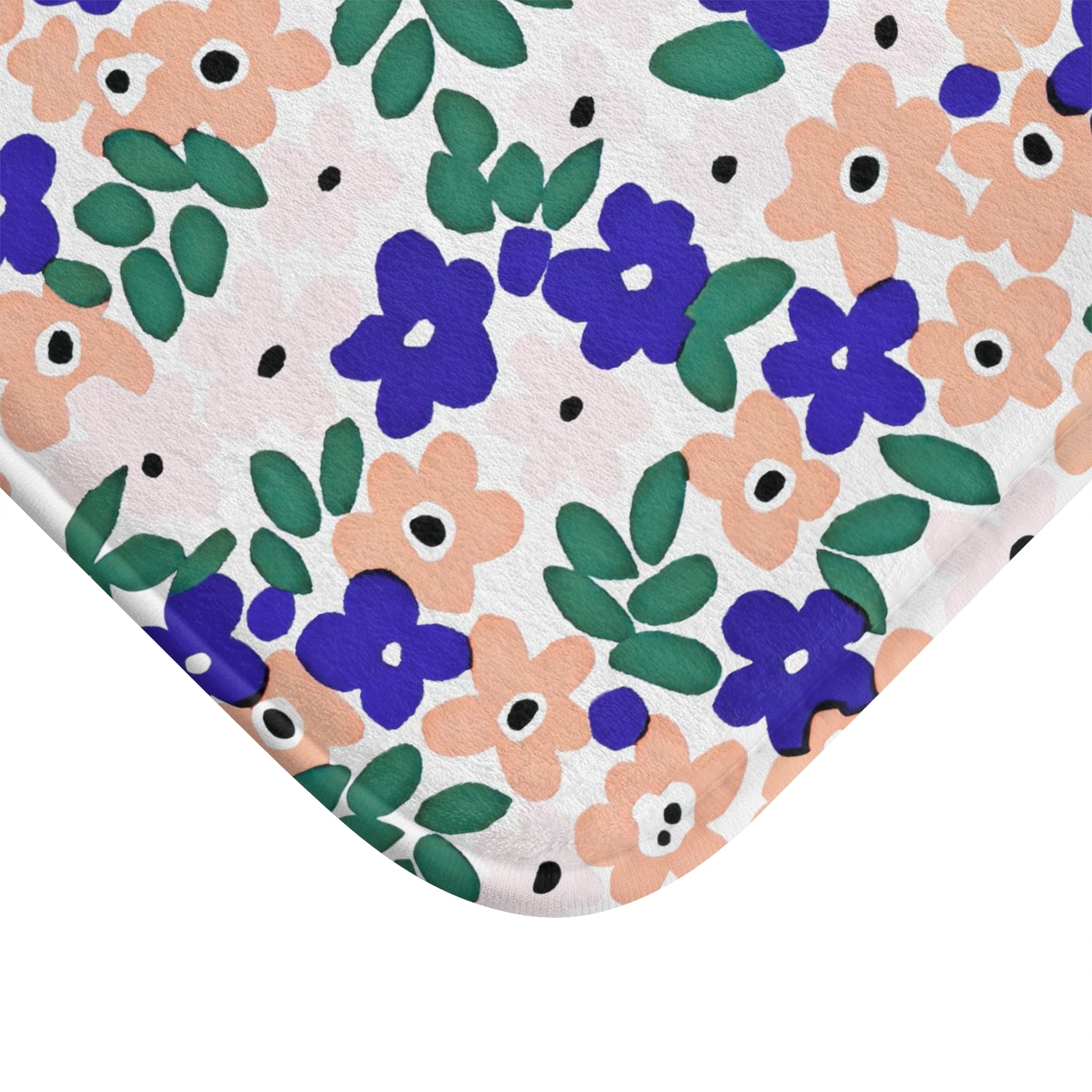 Boho Bath, Kitchen Mat | Blue, Green, Blush Beige Pink Cute