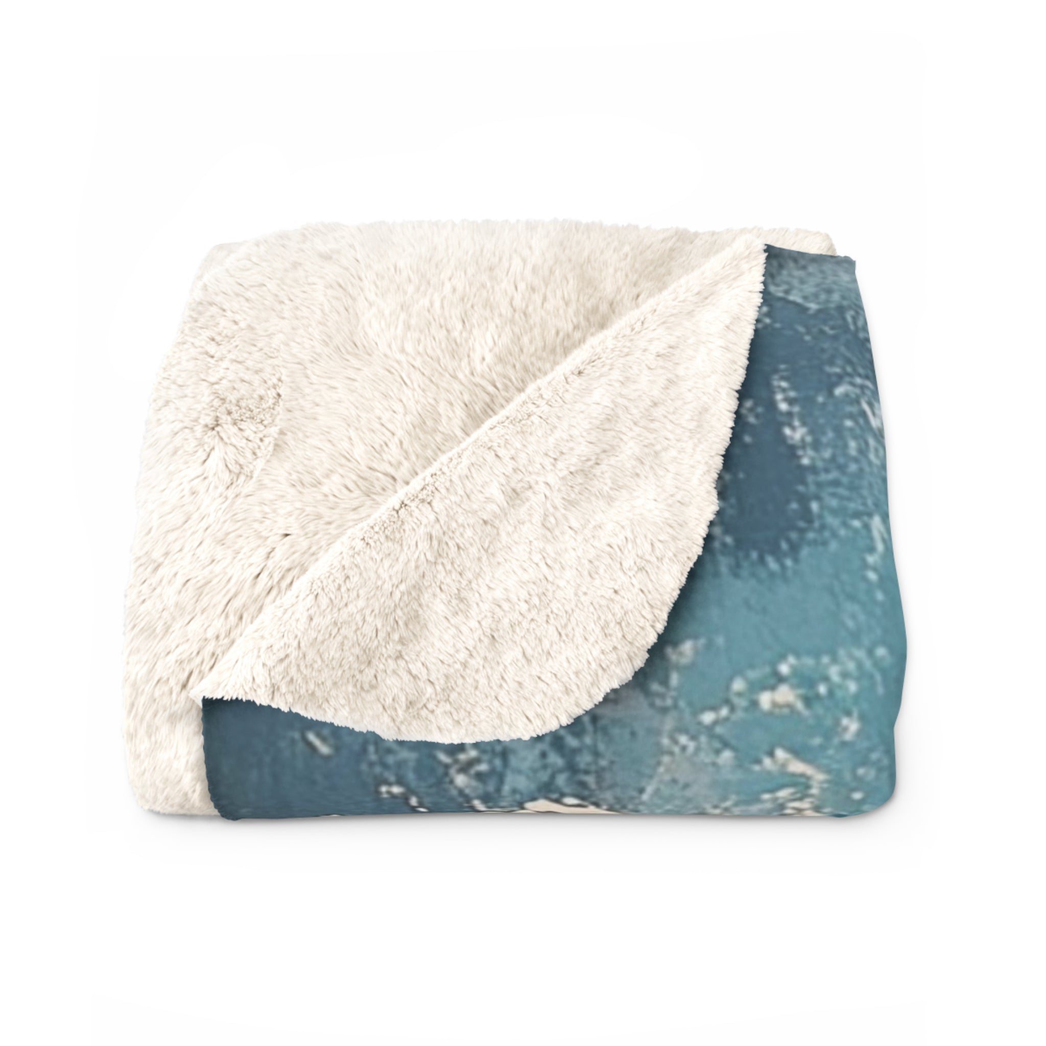 AbstractThrow Blanket | Navy Blue Blush Pink White Ombre