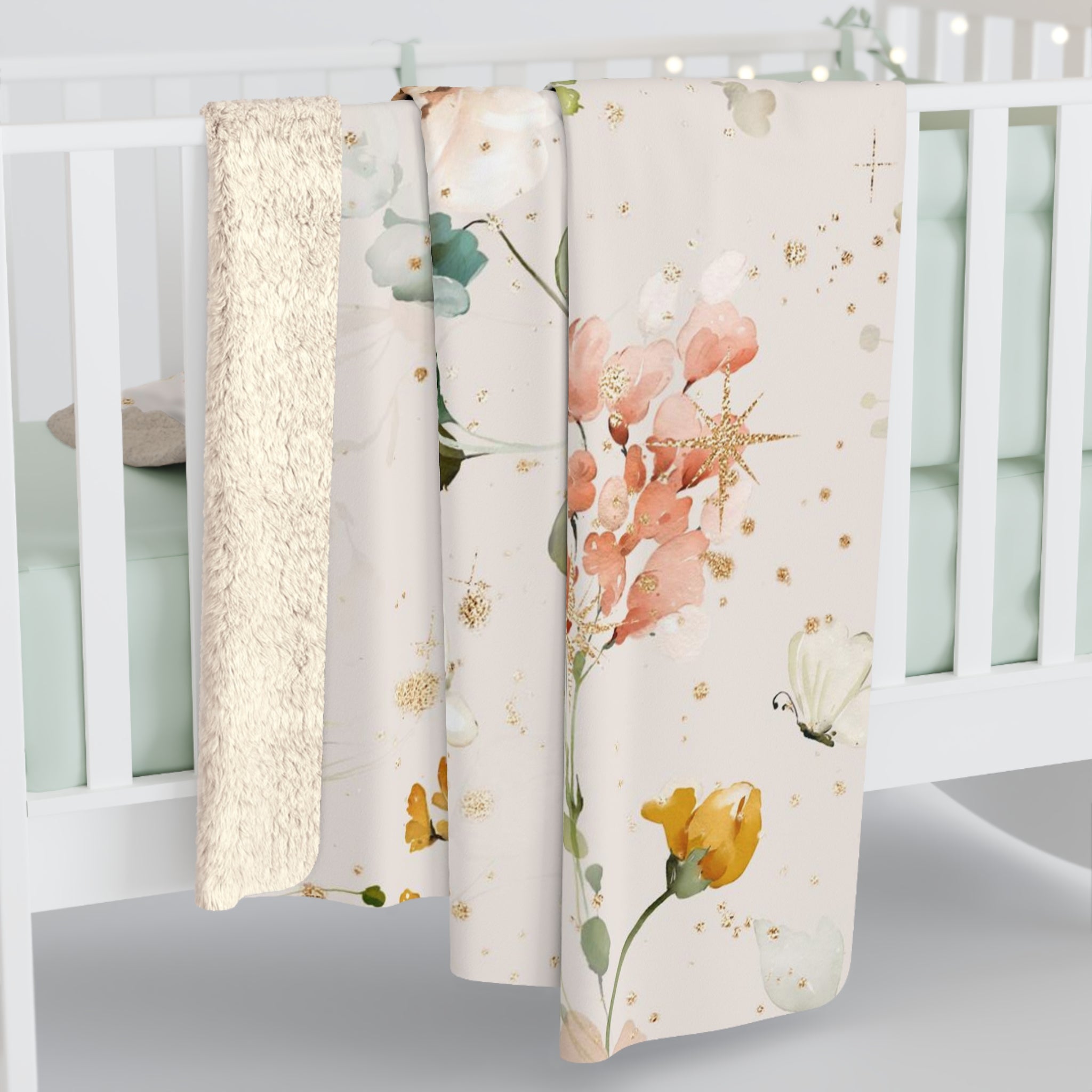 Cozy Comfy Blanket | Beige Green Yellow