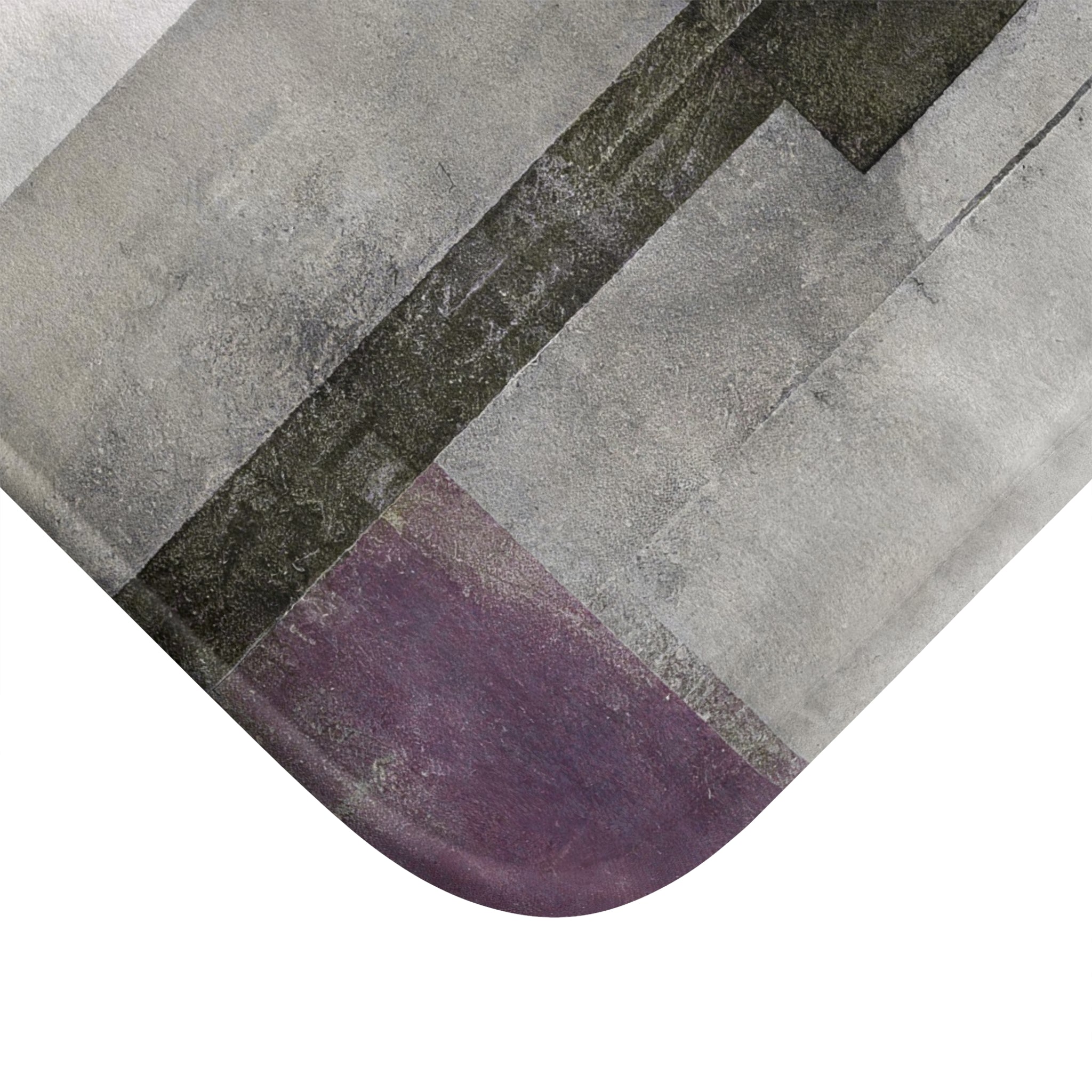 Abstract Bath Mat | Grey Lilac Purple Kitchen Mat
