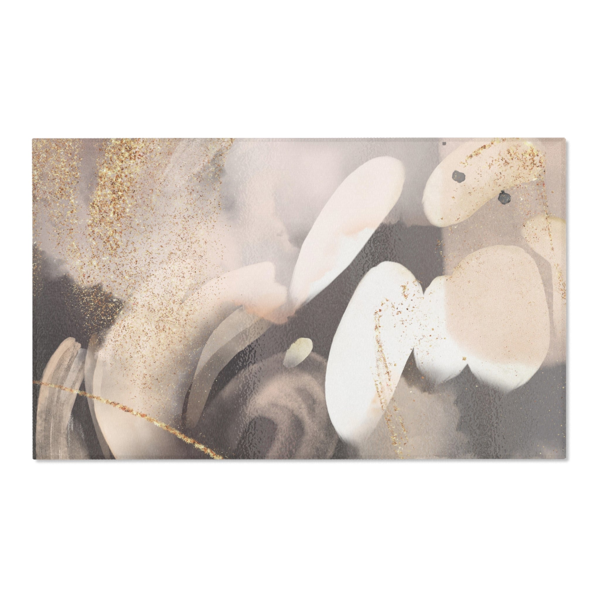 Abstract Area Rug | Taupe Beige Grey Blush