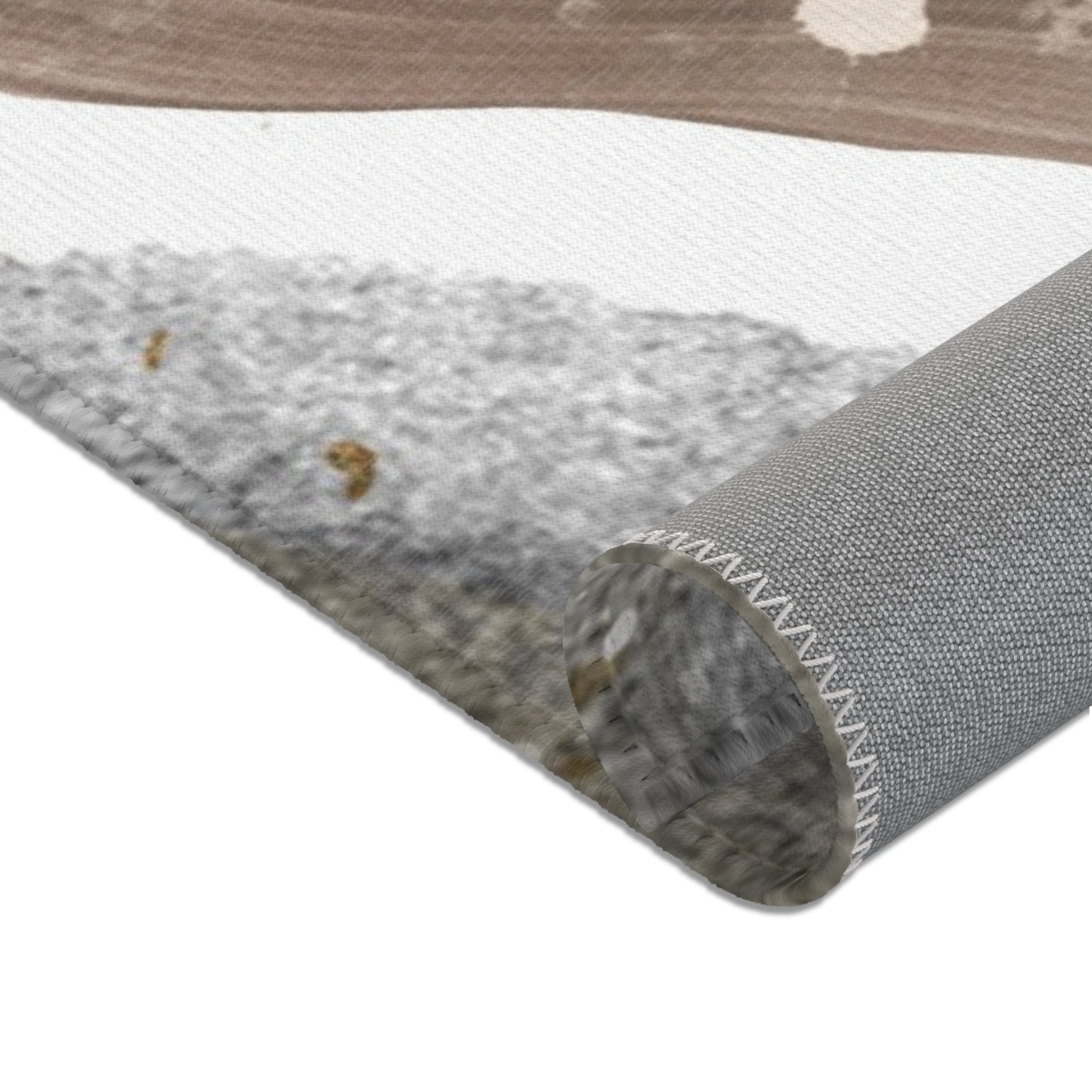 Abstract Area Rug | Watercolor Blush Pink, White Taupe Beige