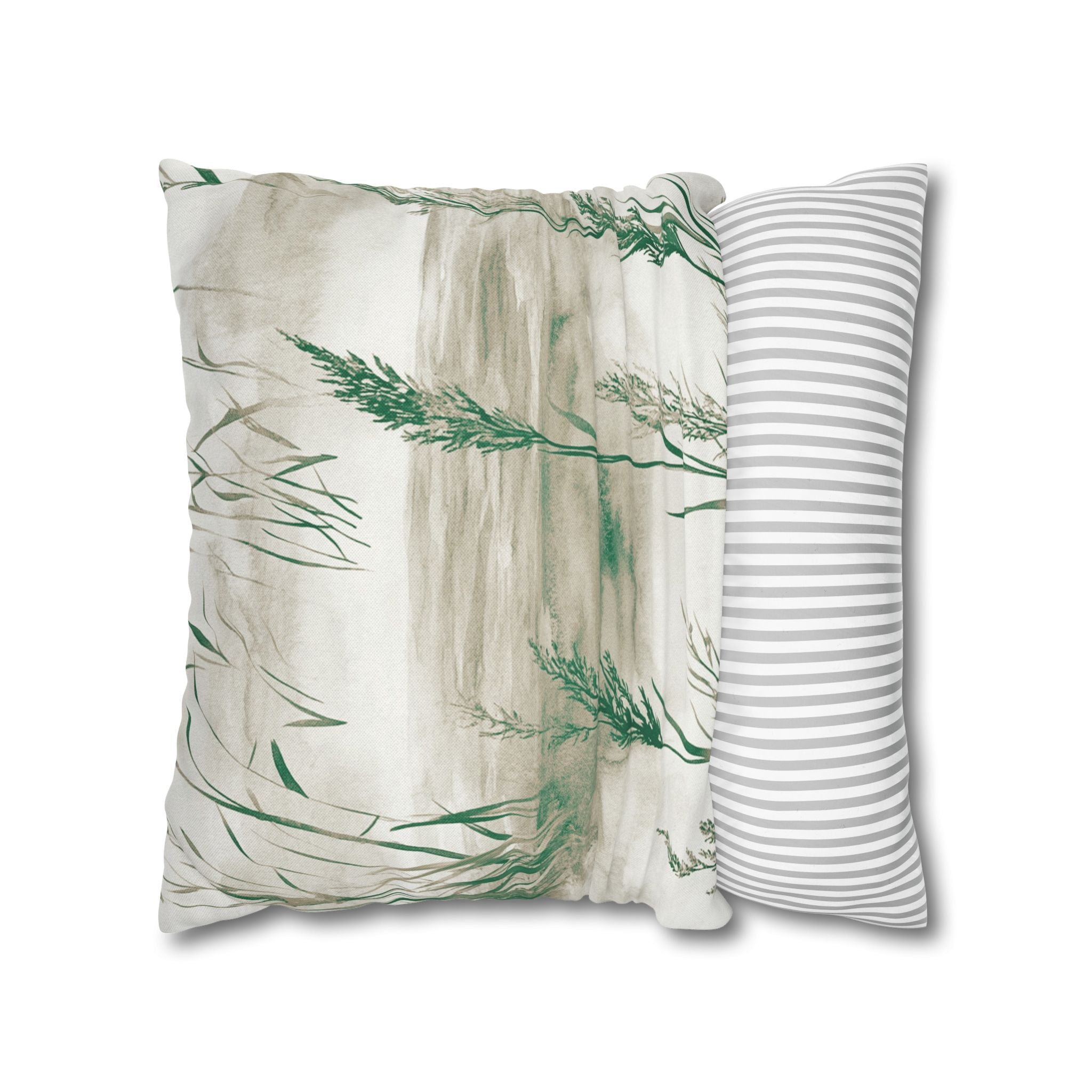 Ocean Throw Pillow Cover, Abstract Coastal Modern Organic Decor Cushion
