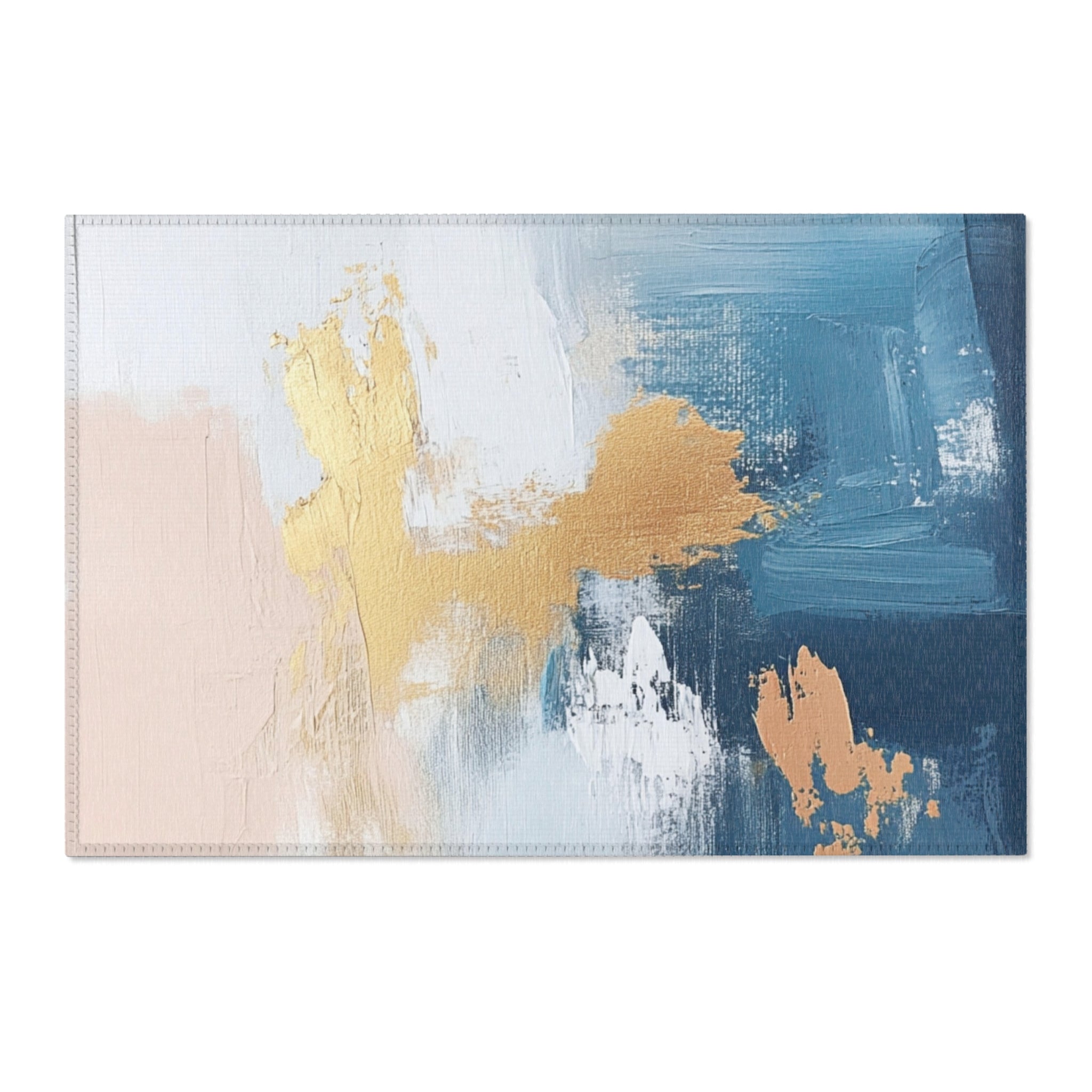 Abstract Ombre Area Rug | Pink Blue Watercolor Artsy Rug