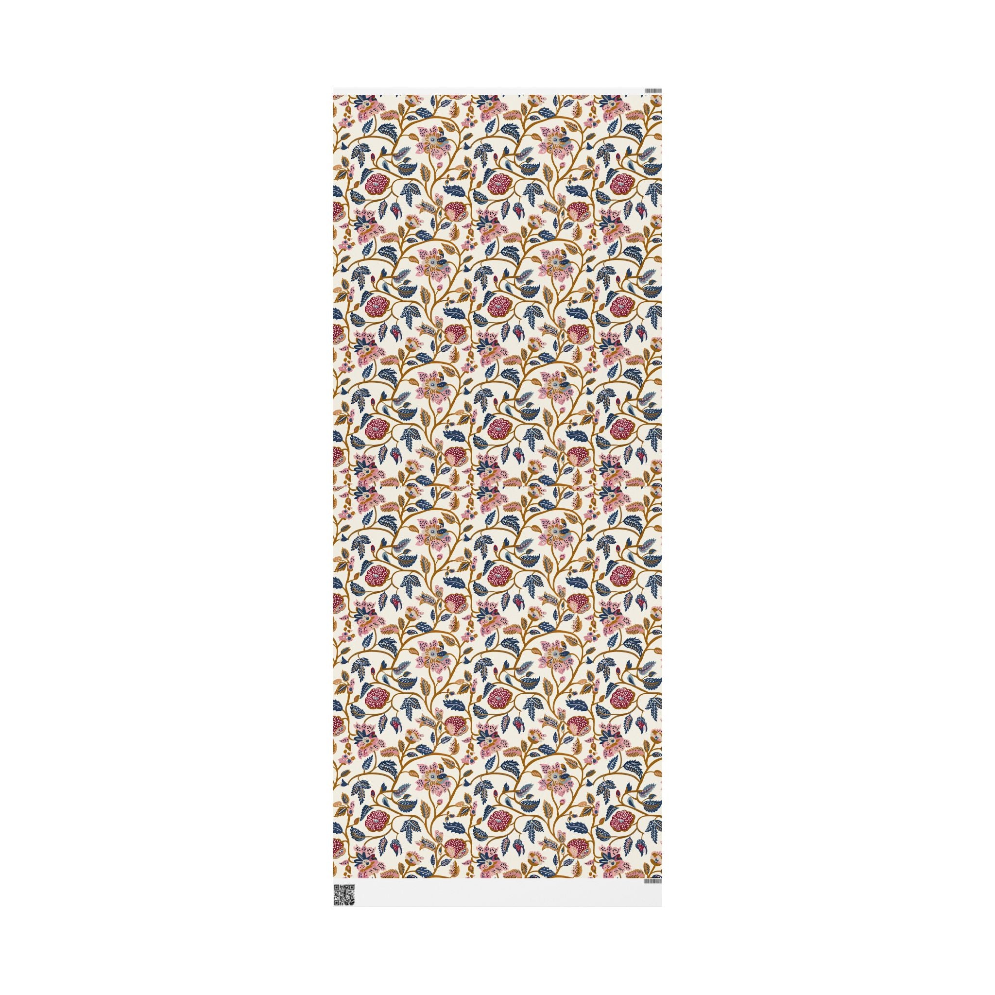 Gift Wrapping Paper | Colorful Indian Chintz Floral Wrap for the Holidays, Birthdays