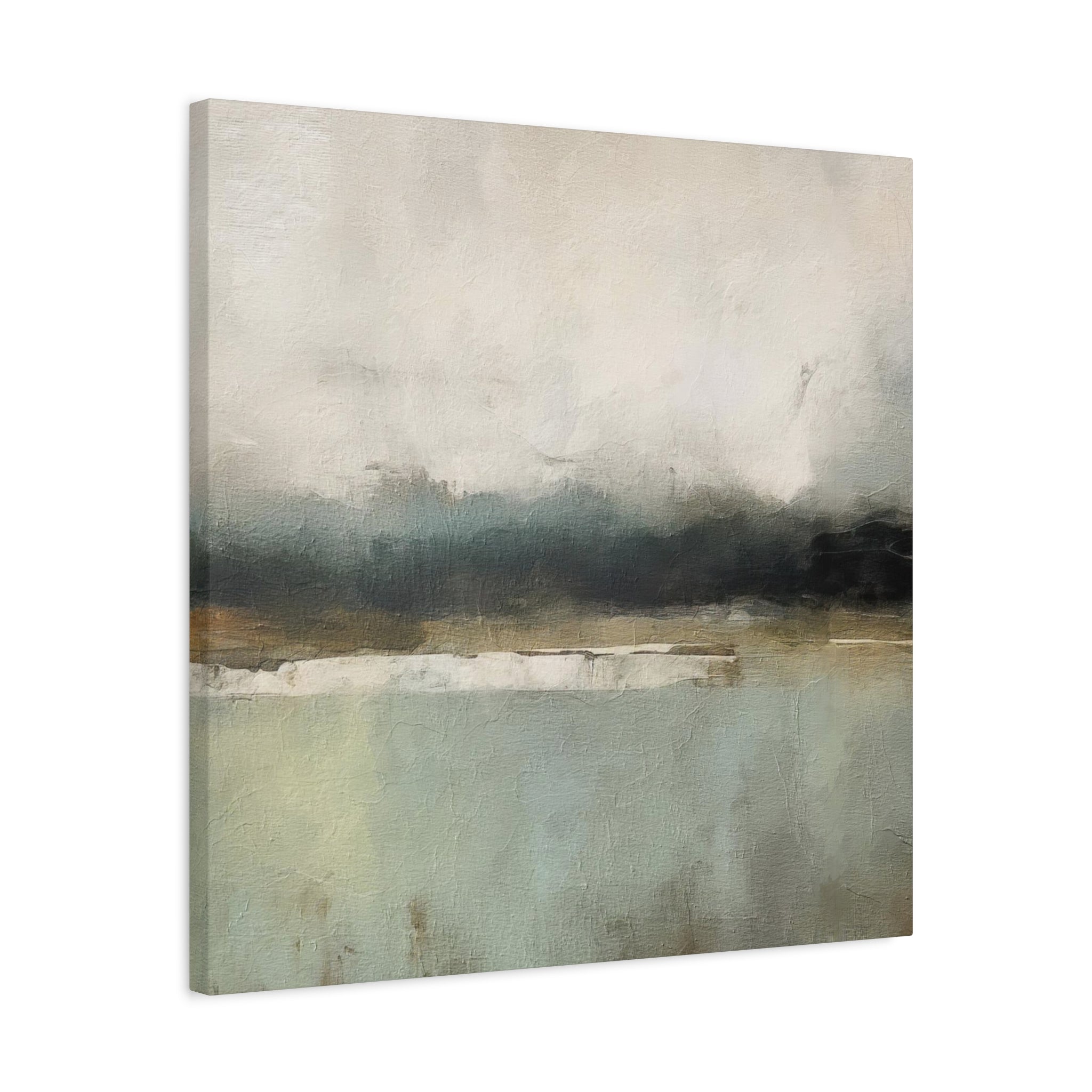 Abstract Coastal Horizon Matte Canvas Art — Stretched 1.25"