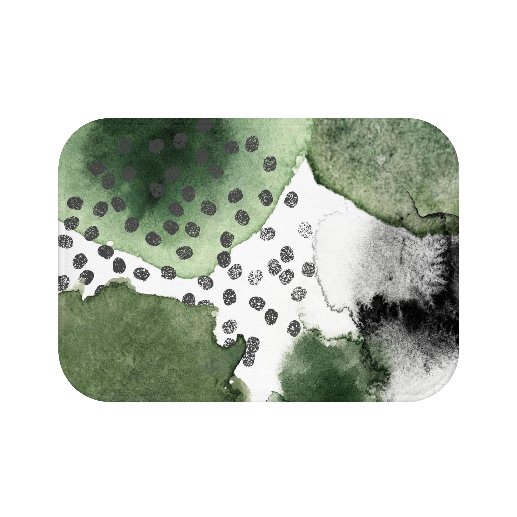 Abstract Bath Mat | Sage Forest Green Ombre