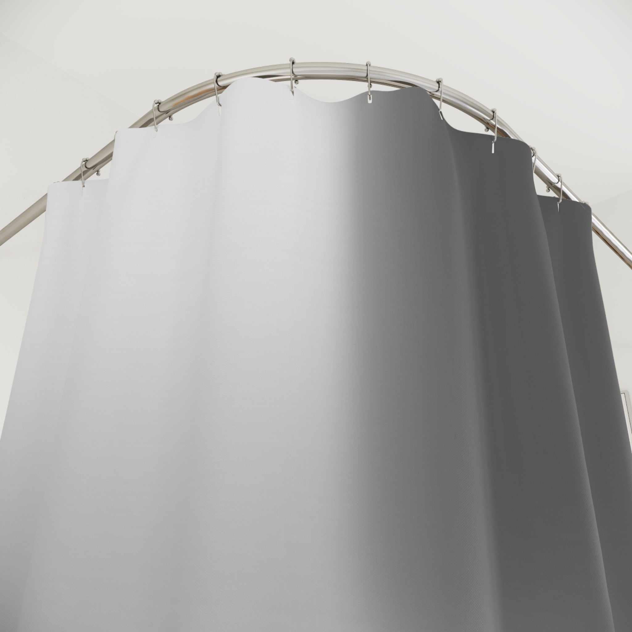 Grey Shower Curtain | Ombre Minimalist Fabric Curtain