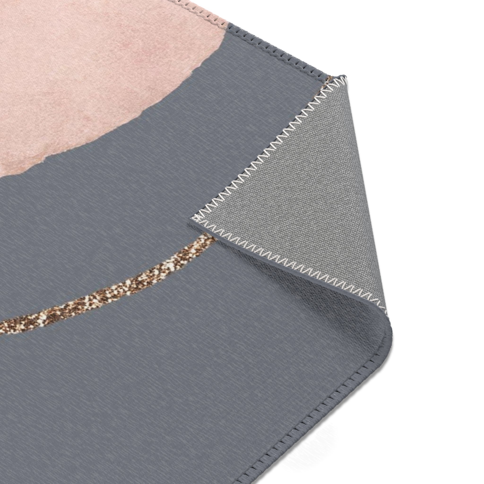 Abstract Area Rug | Blush Pink Grey Watercolor