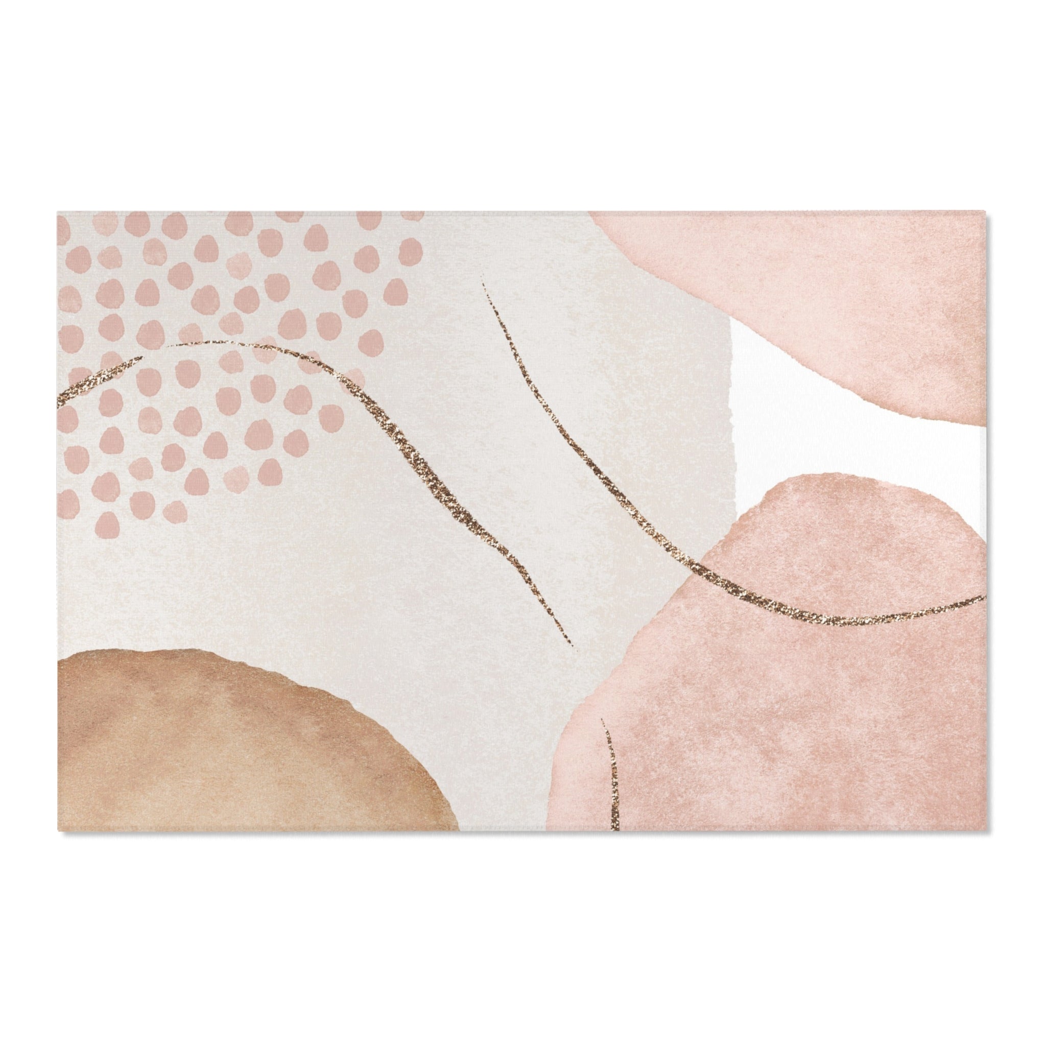 Abstract Large Area Rug | Modern Rug, Teal Navy Blue, White Orange