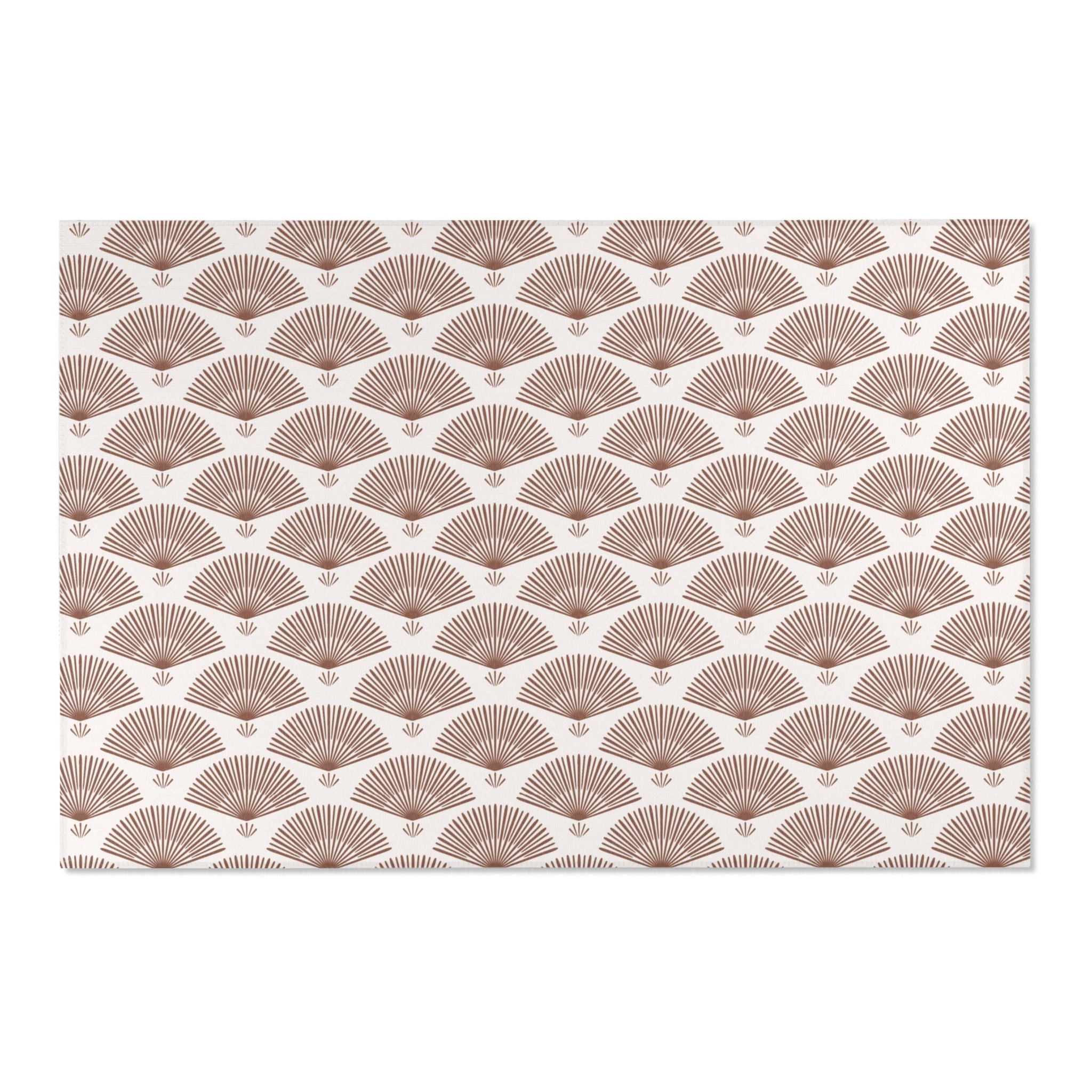 Abstract Large Area Rug | Modern Rug, Beige Brown Crane Art Deco