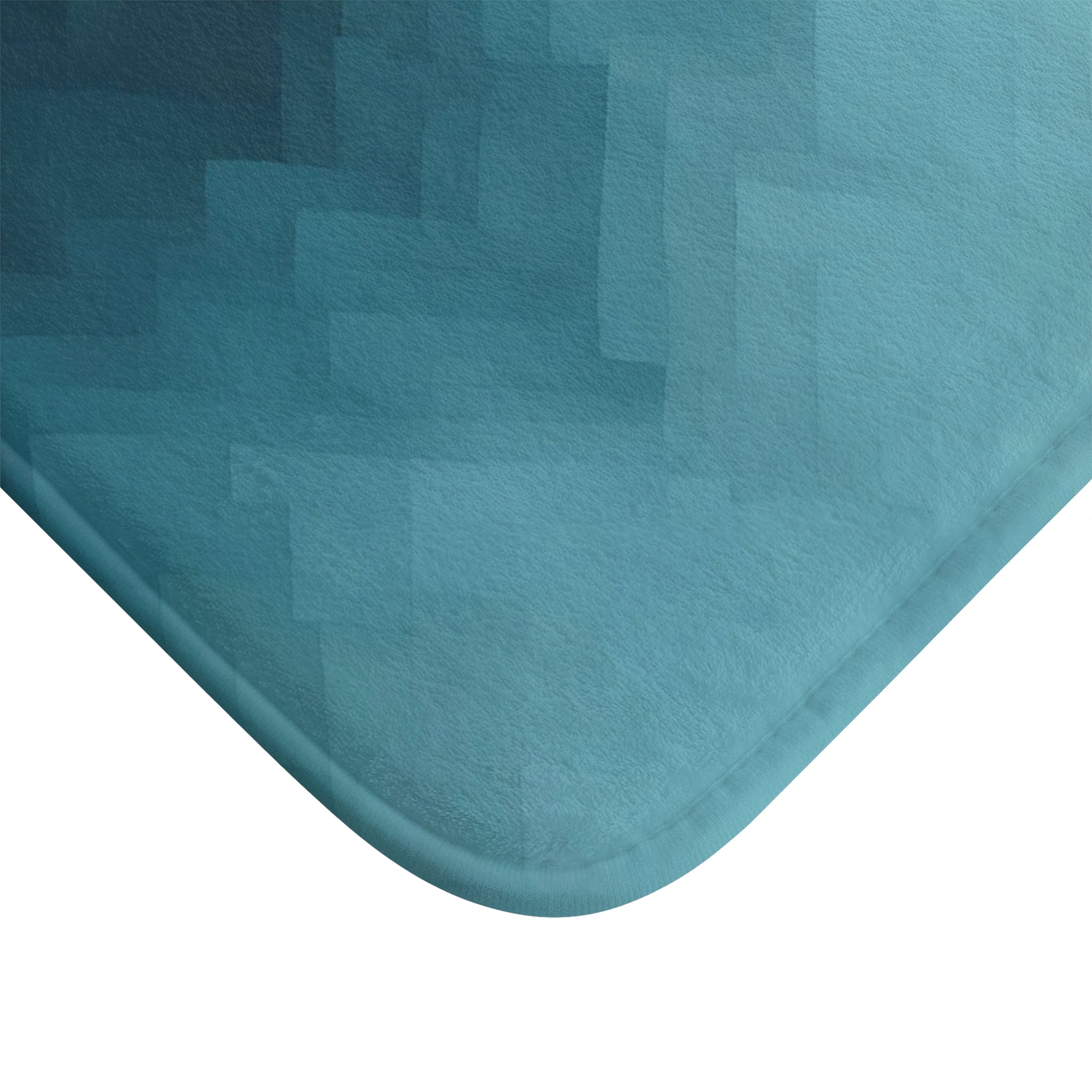 Abstract Bath Mat, Kitchen Mat | Navy Blue, Teal Blue Mat